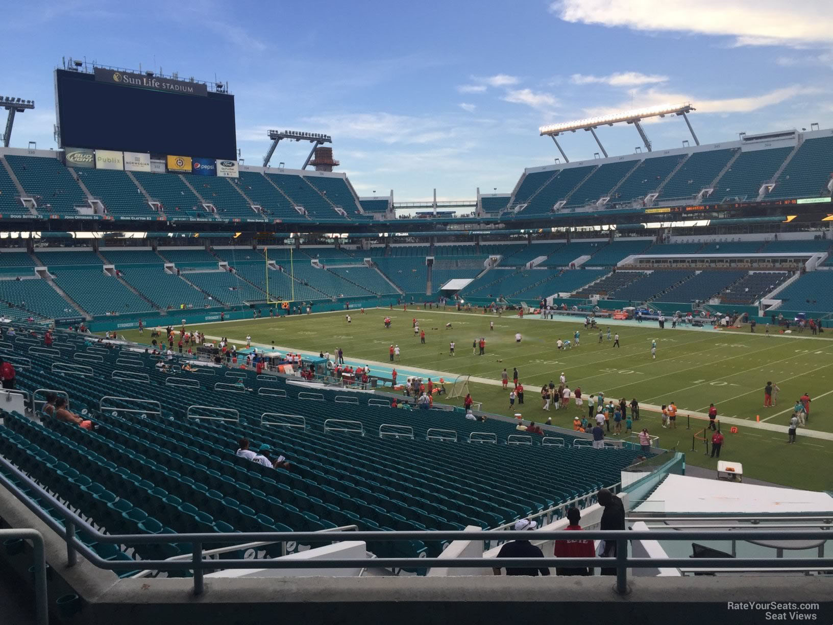 section 212, row 5 seat view  for football - hard rock stadium