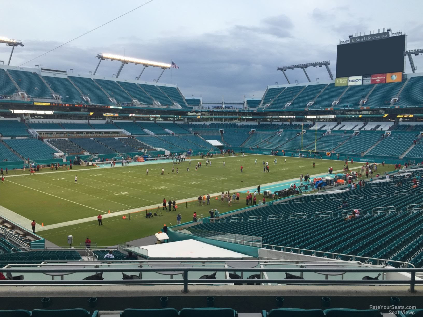 section 225, row 5 seat view  for football - hard rock stadium