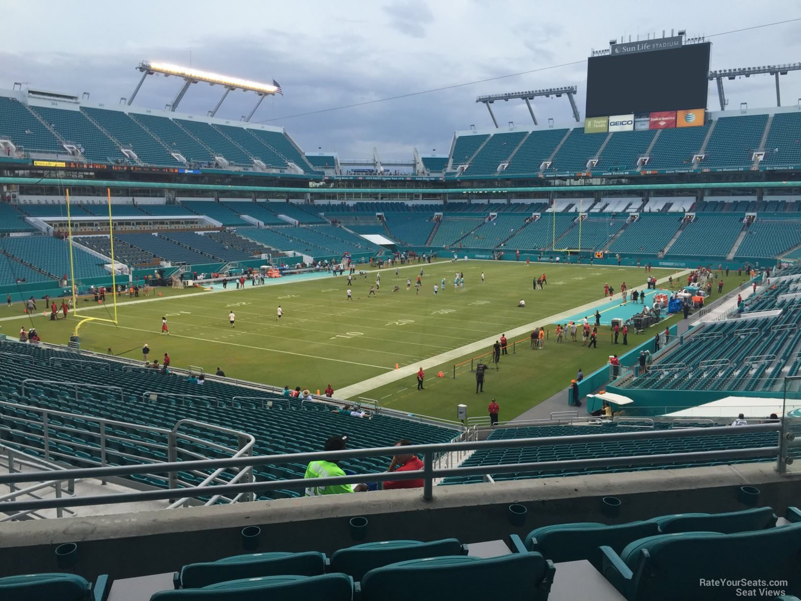 section 227, row 5 seat view  for football - hard rock stadium