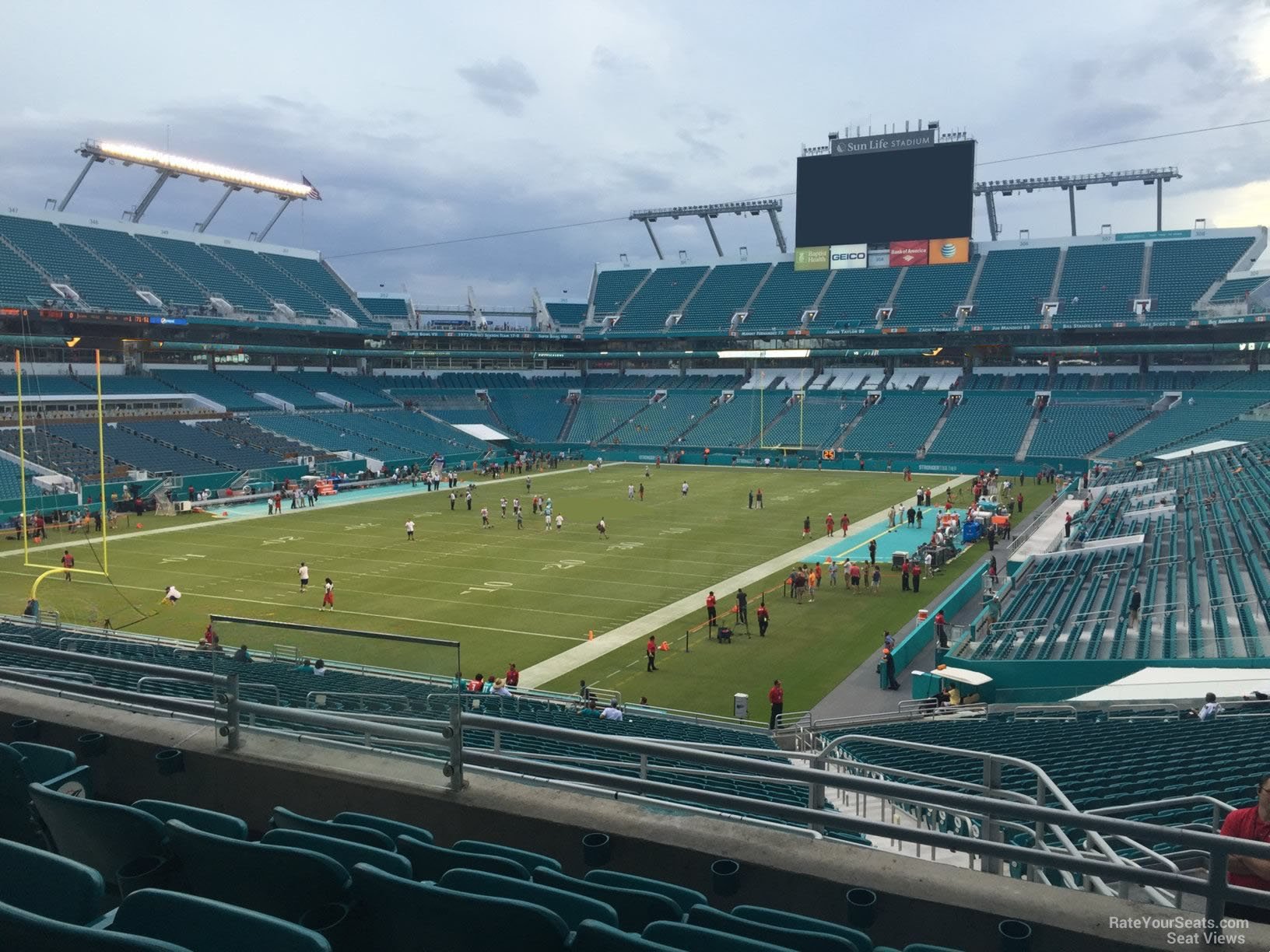 section 228, row 5 seat view  for football - hard rock stadium