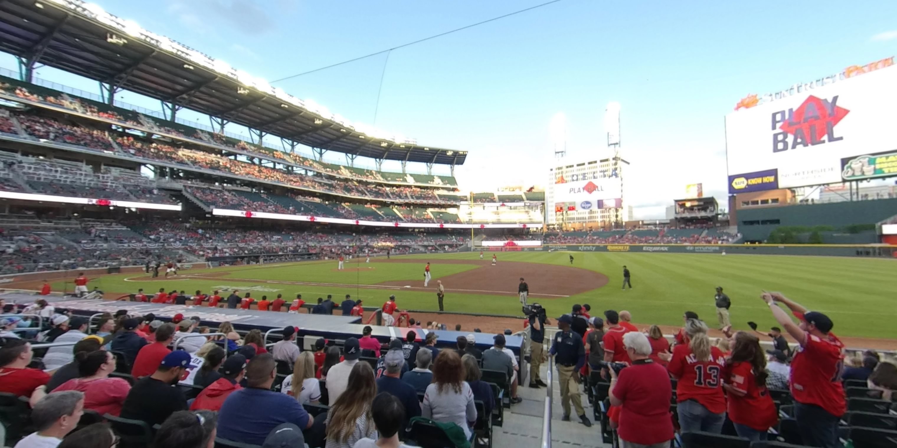 section 16 panoramic seat view  - truist park