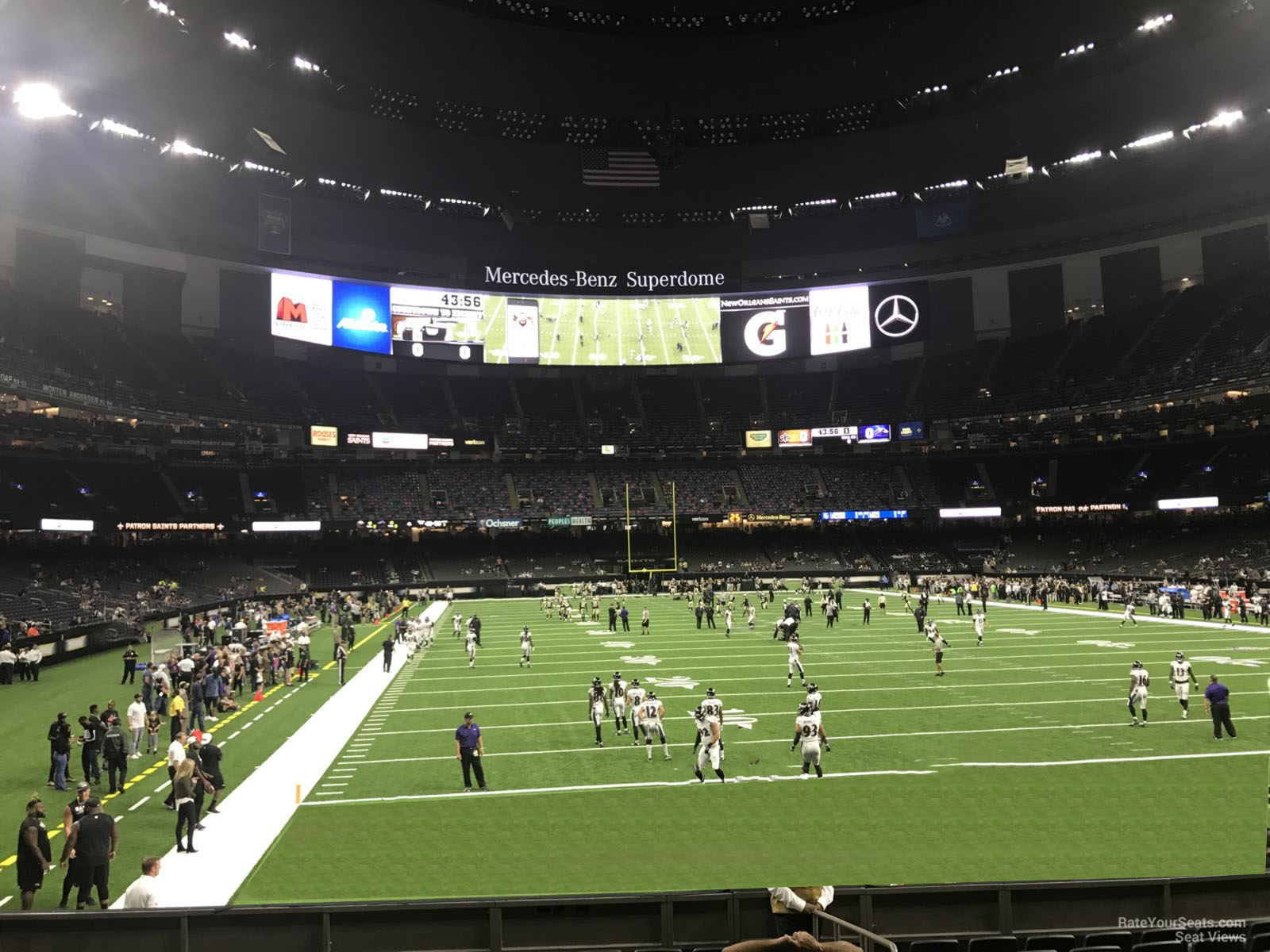 section 102, row 13 seat view  for football - caesars superdome