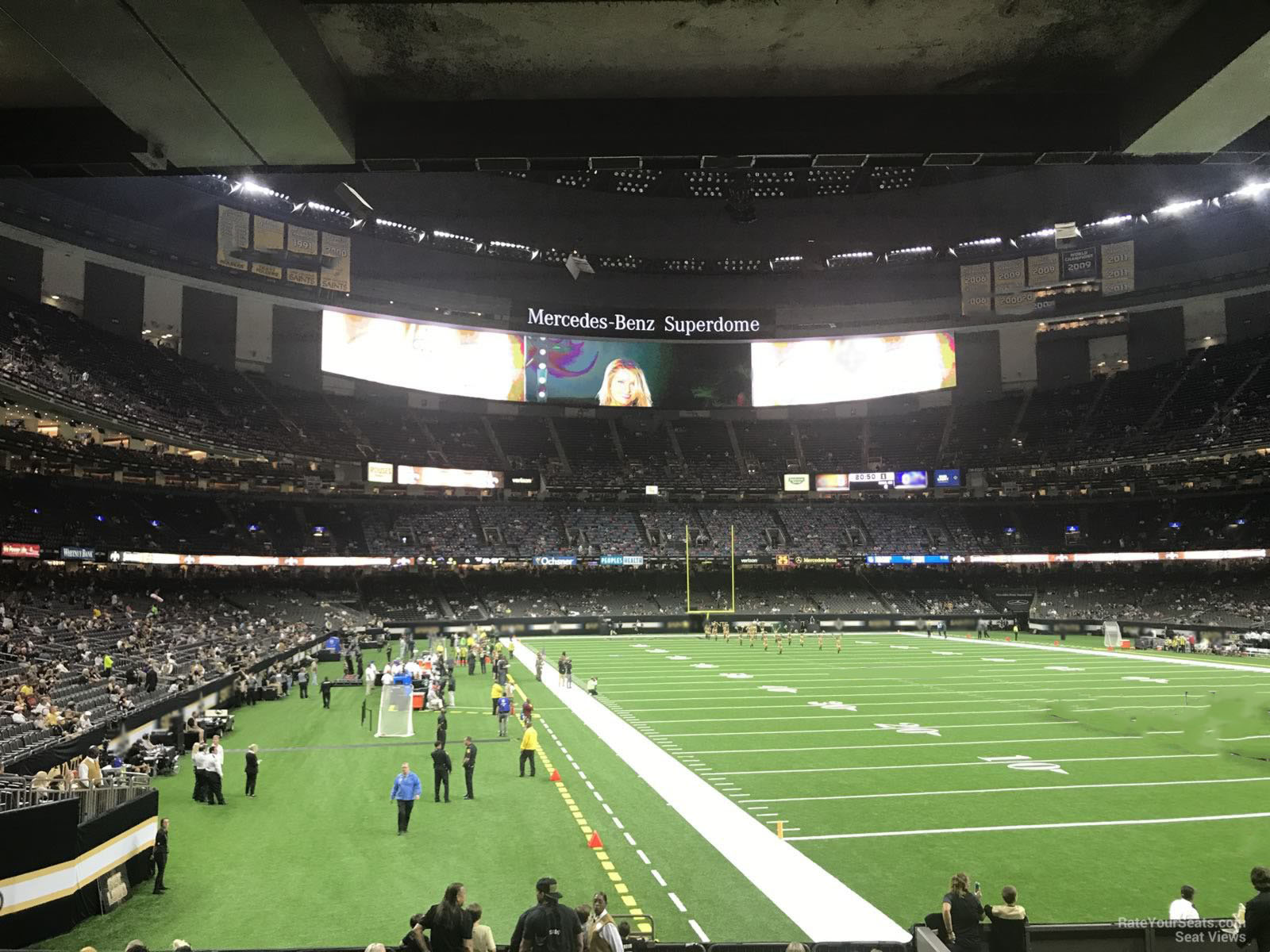 section 132, row 13 seat view  for football - caesars superdome