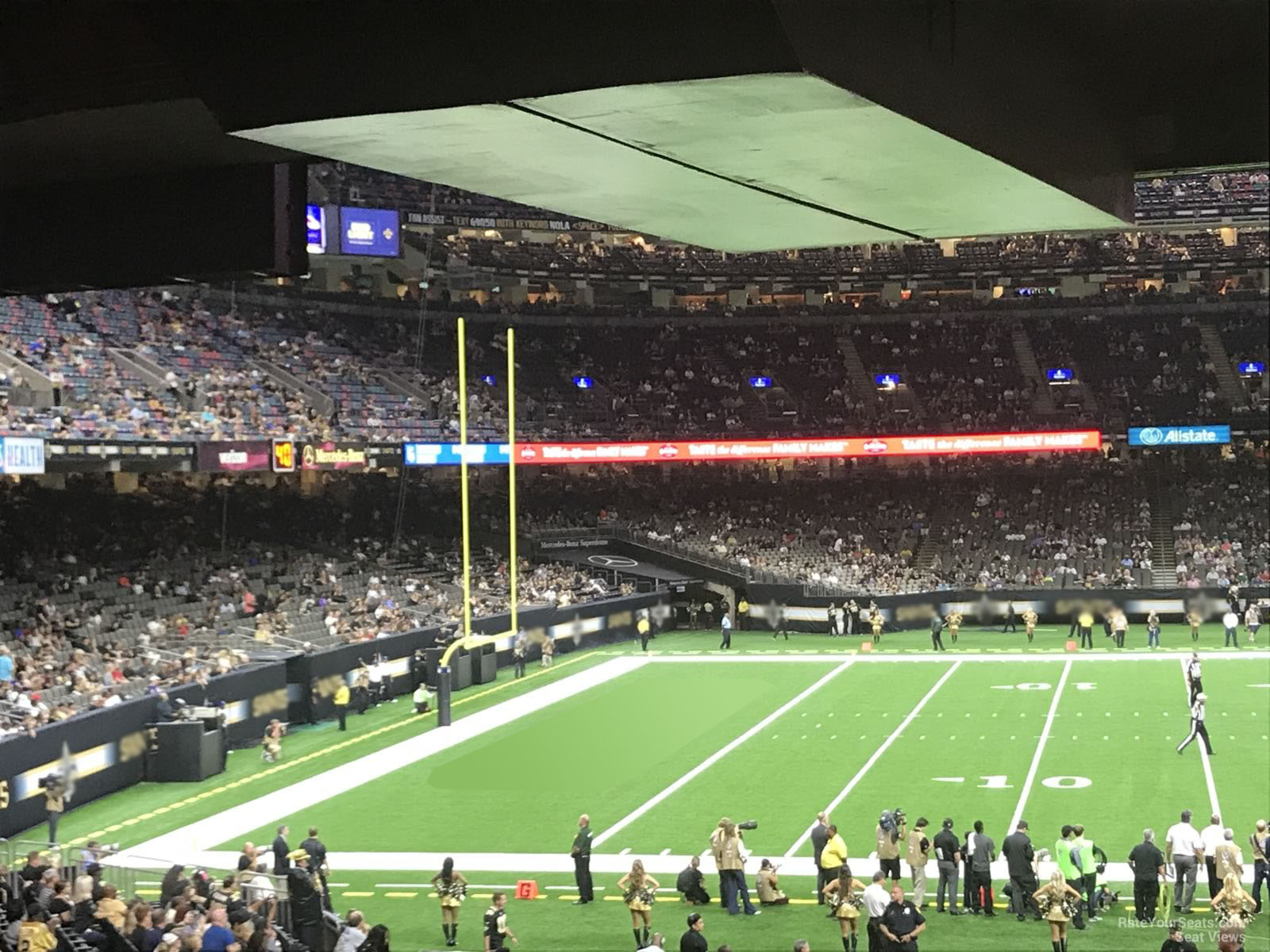 section 145, row 13 seat view  for football - caesars superdome