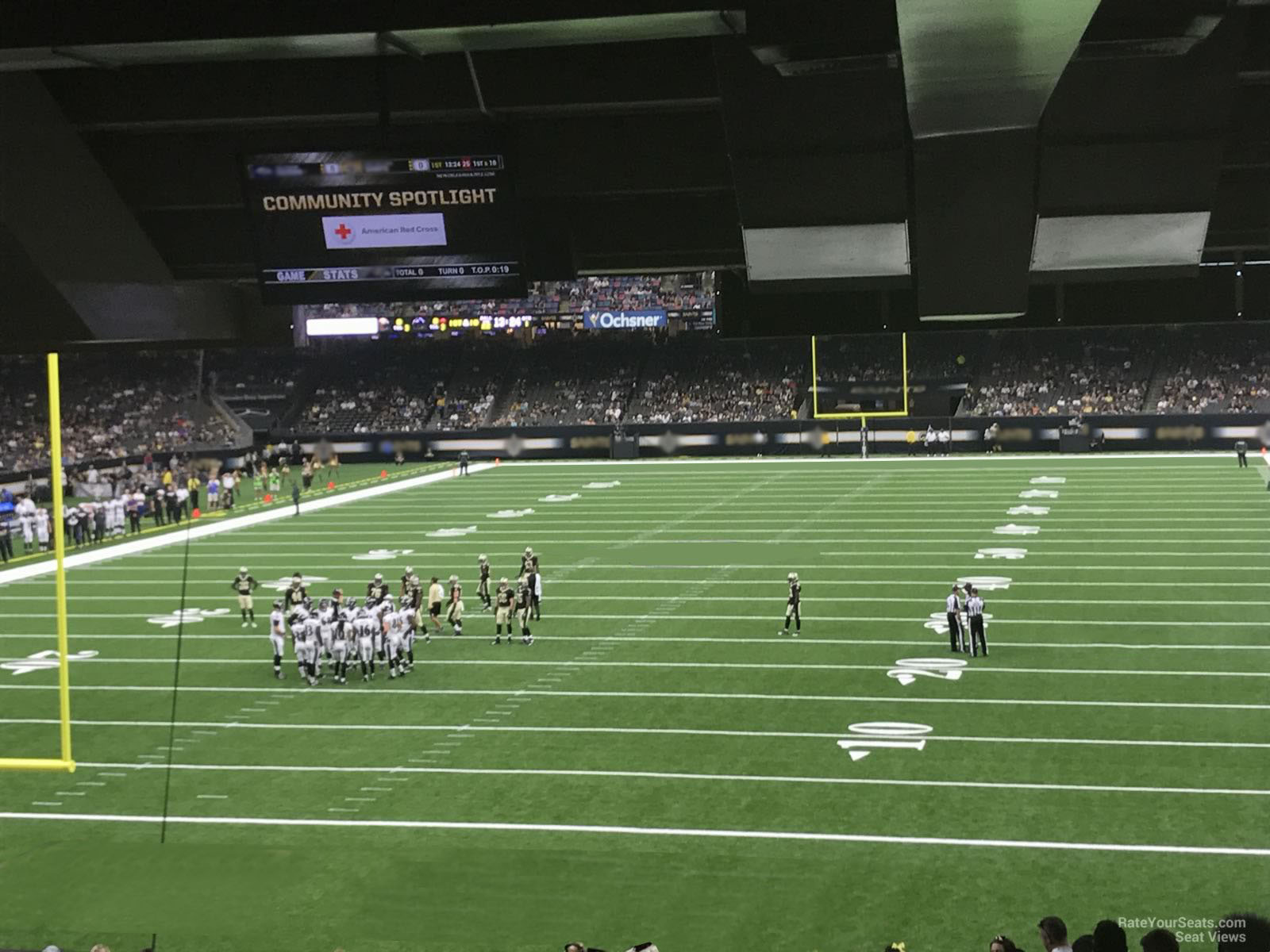 section 155, row 13 seat view  for football - caesars superdome
