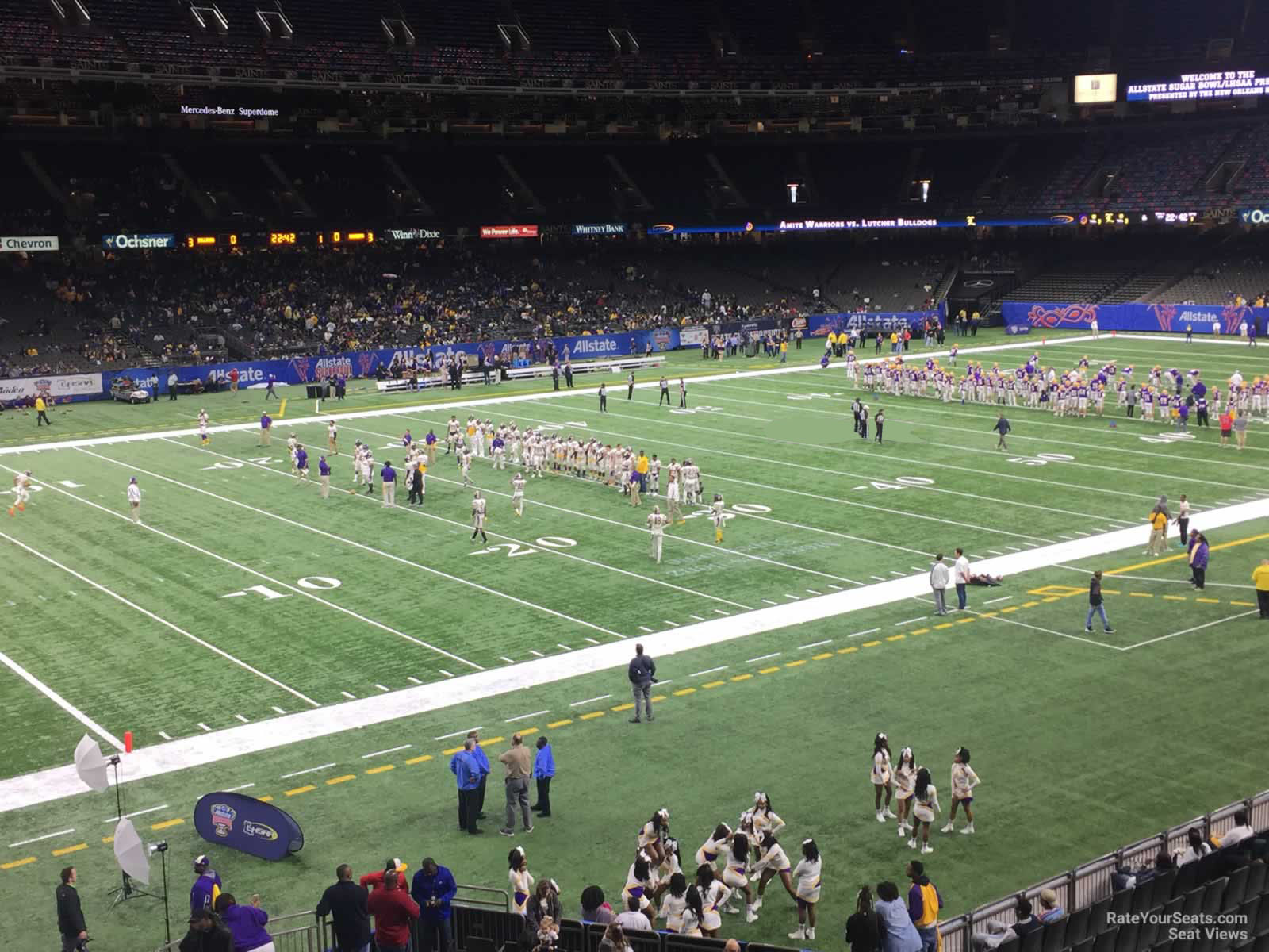 sro 231, row 2 seat view  for football - caesars superdome