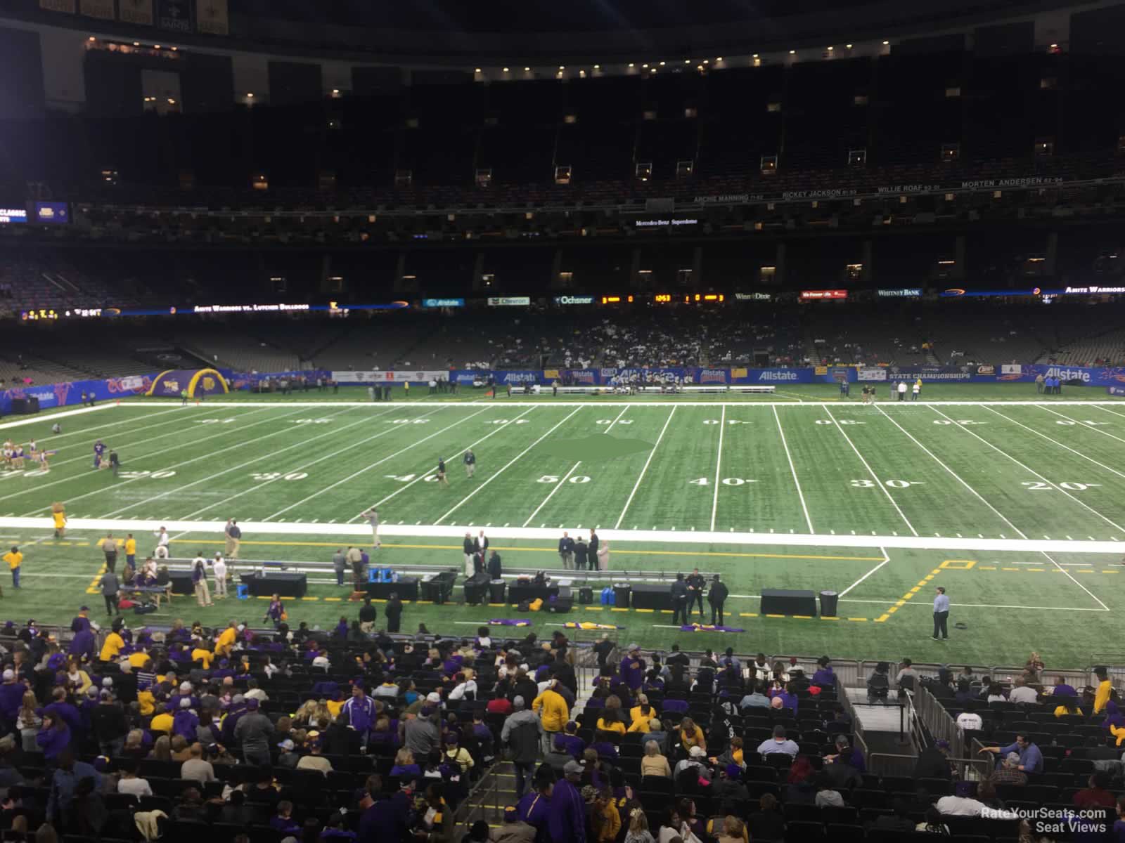 section 263, row 2 seat view  for football - caesars superdome