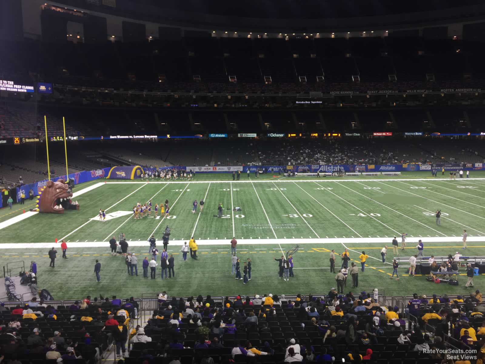 section 269, row 2 seat view  for football - caesars superdome