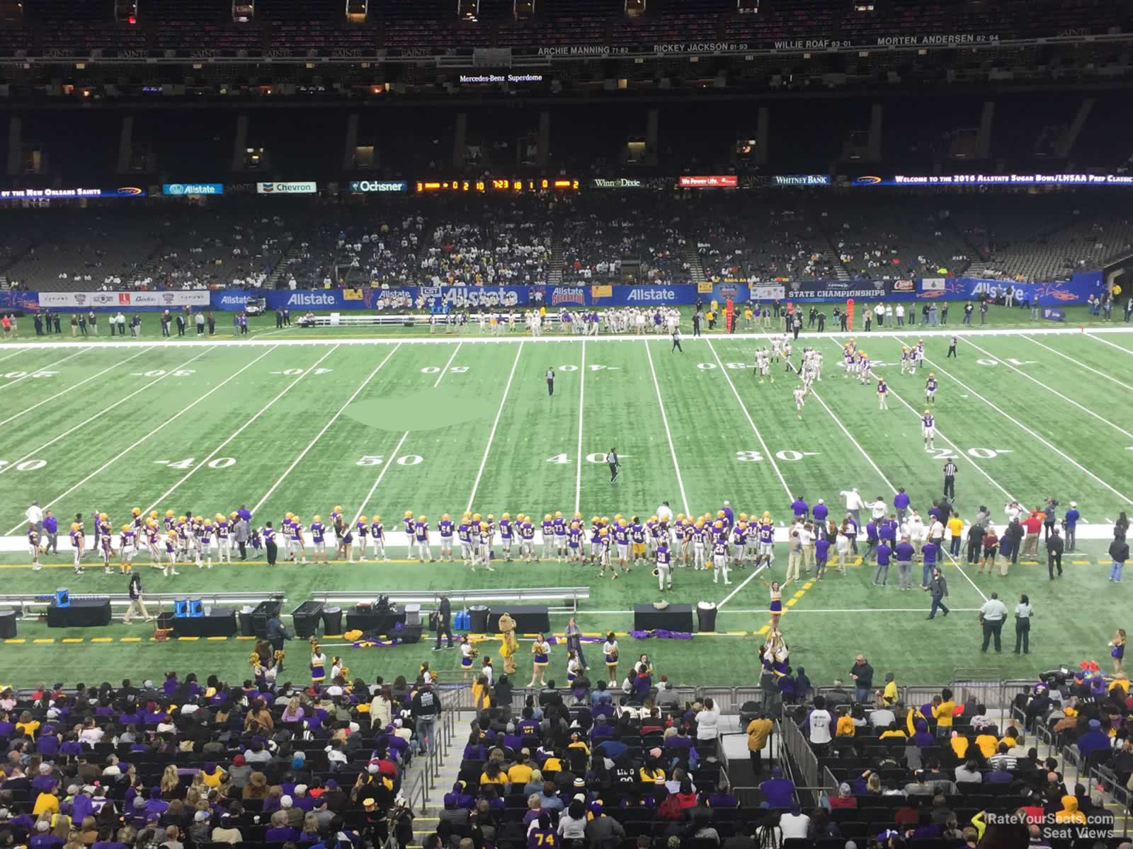 section 335, row 11 seat view  for football - caesars superdome