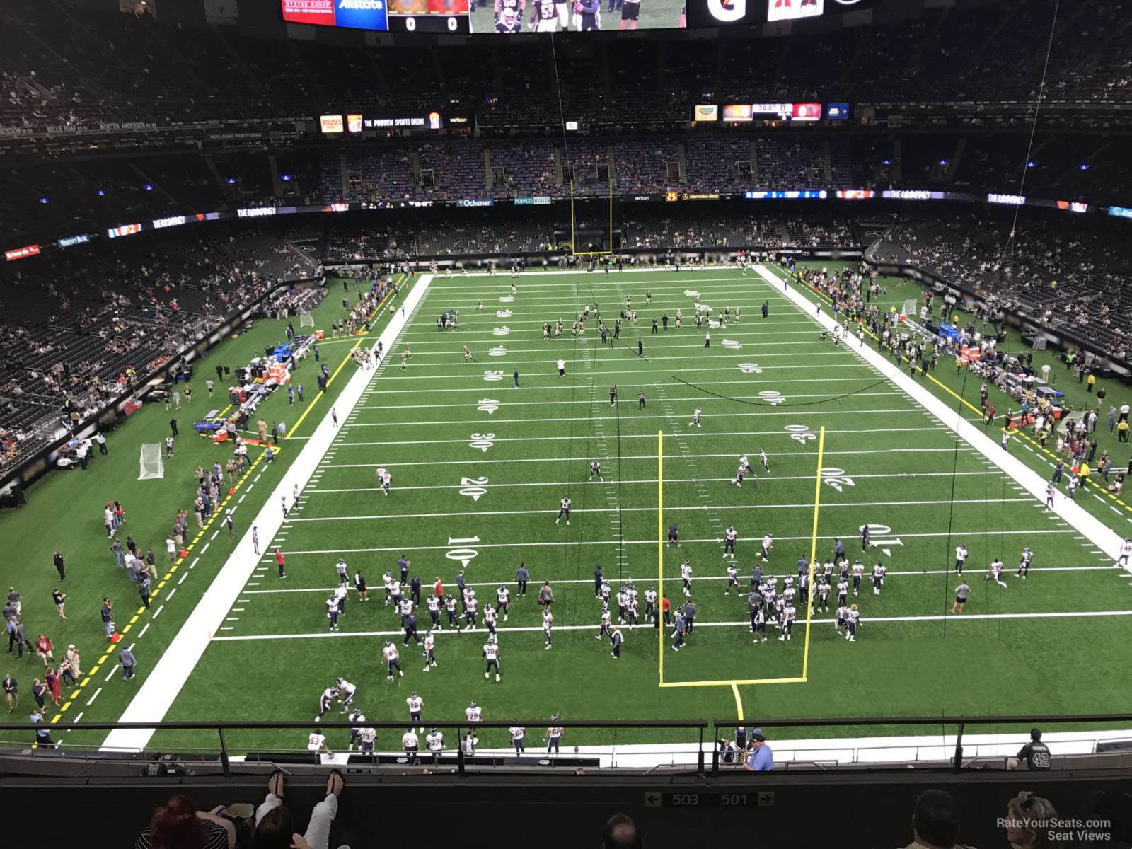 section 501, row 3 seat view  for football - caesars superdome