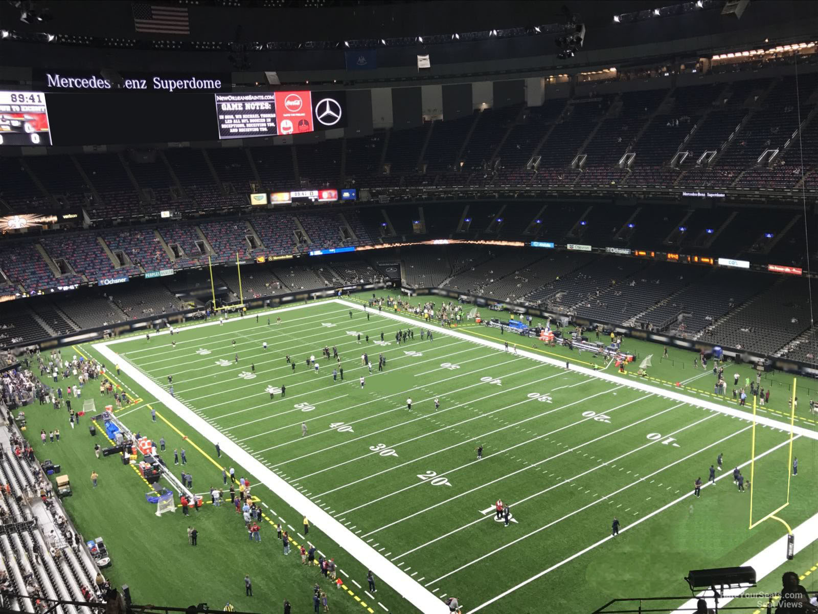 section 606, row 17 seat view  for football - caesars superdome