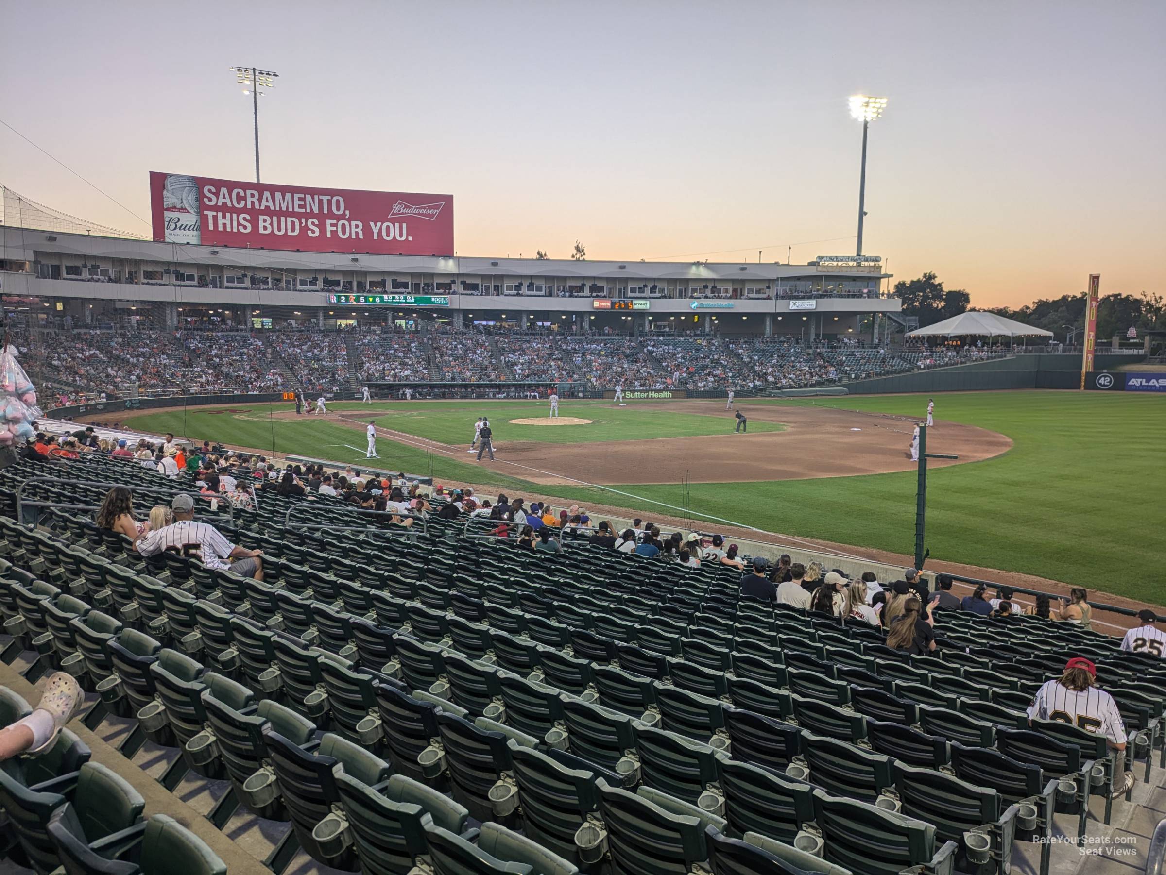 view from section 101 row 17 seat view - sutter health park