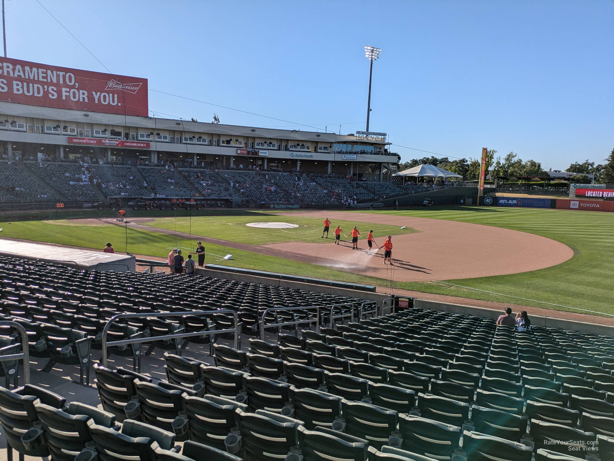 view from section 103 row 20 seat view - sutter health park