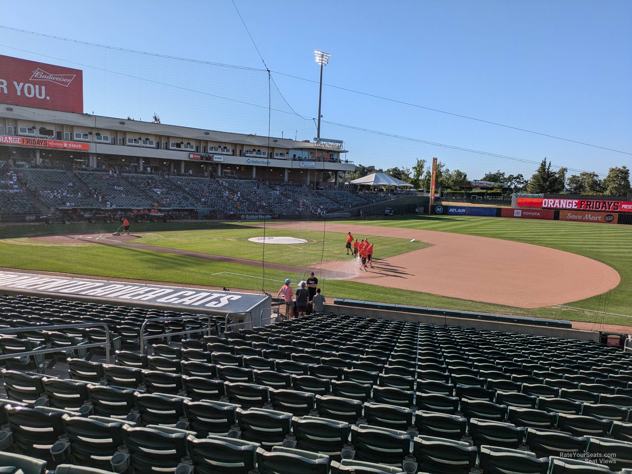 view from senate 104 row 20 seat view - sutter health park