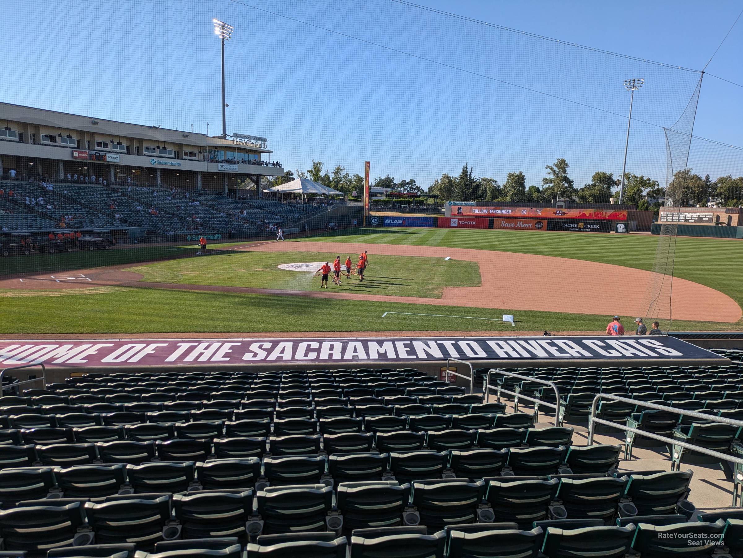 view from senate 106 row 20 seat view - sutter health park