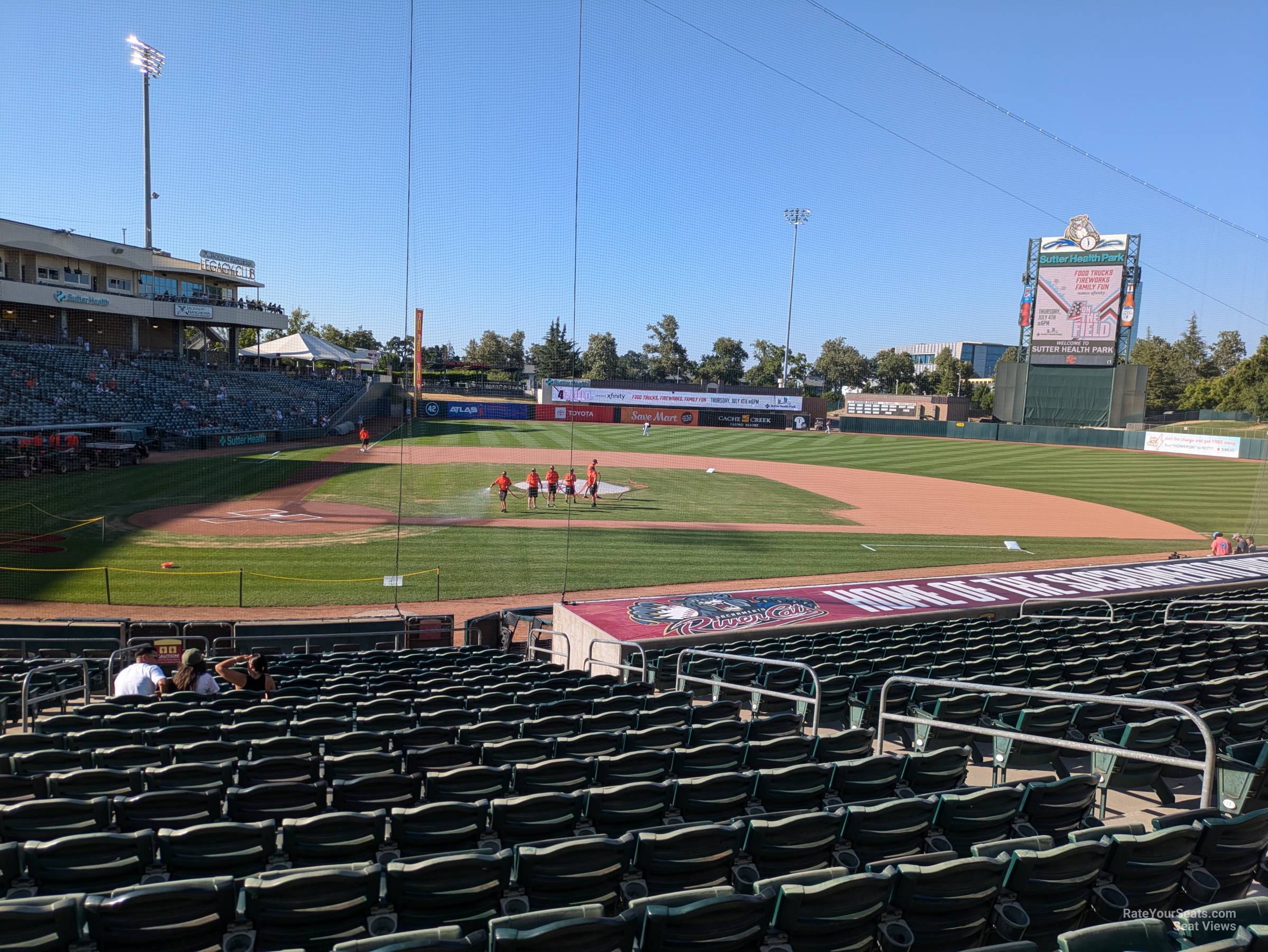 view from senate 108 row 20 seat view - sutter health park