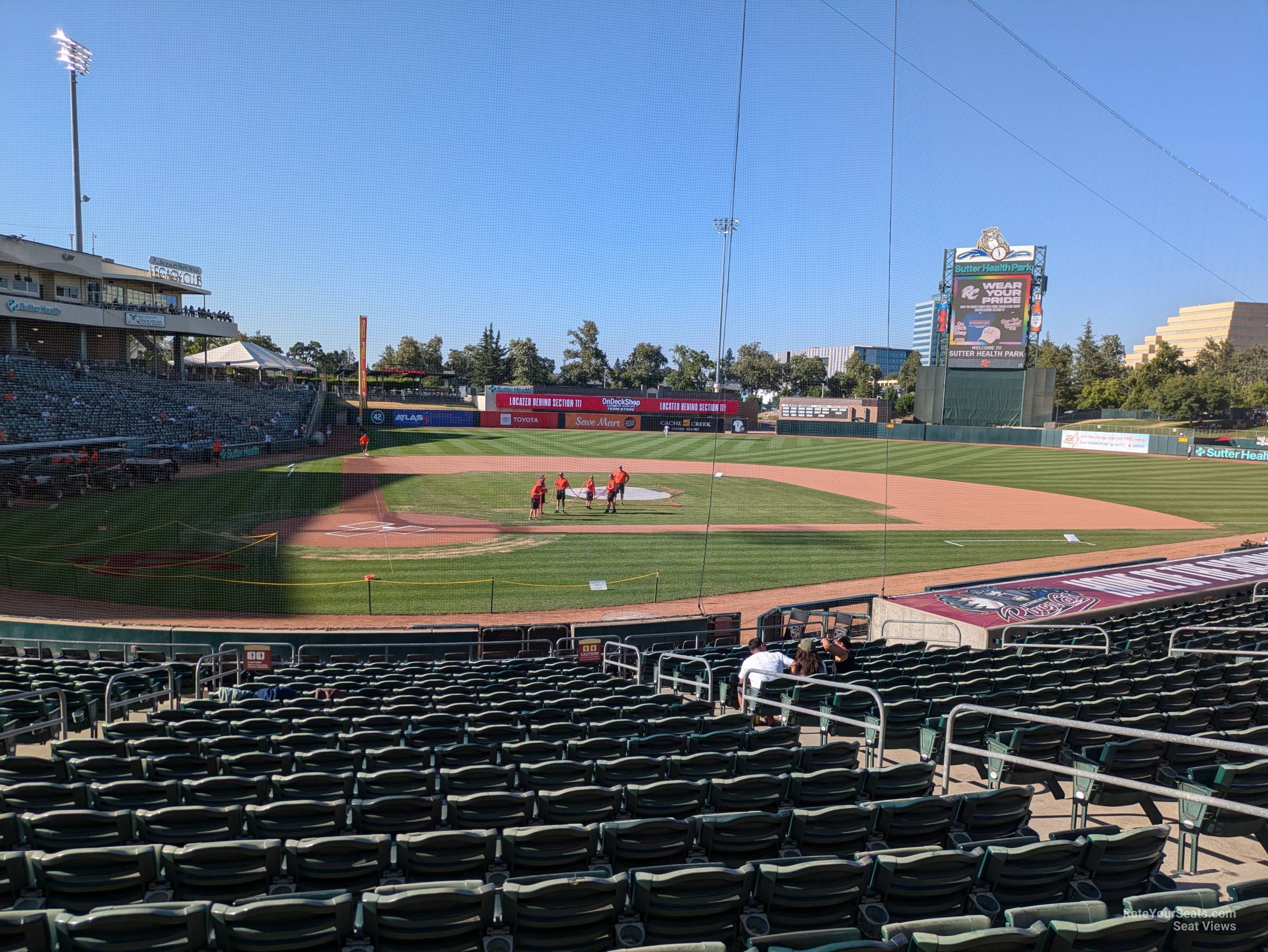 view from senate 109 row 20 seat view - sutter health park