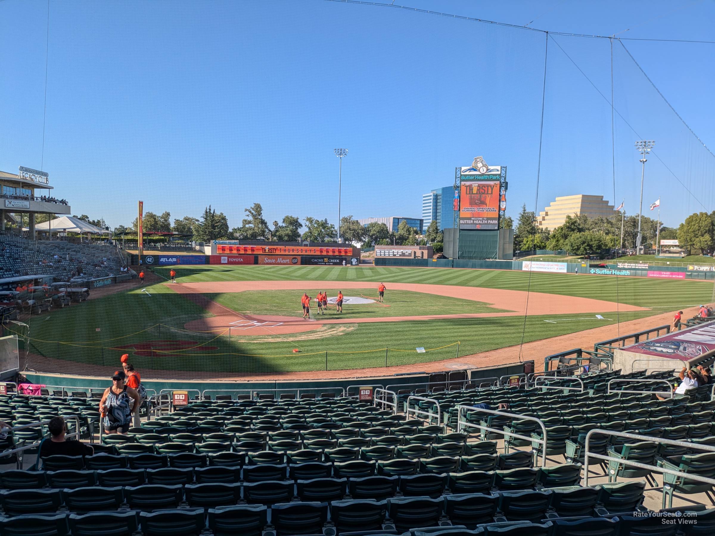 view from senate 110 row 20 seat view - sutter health park