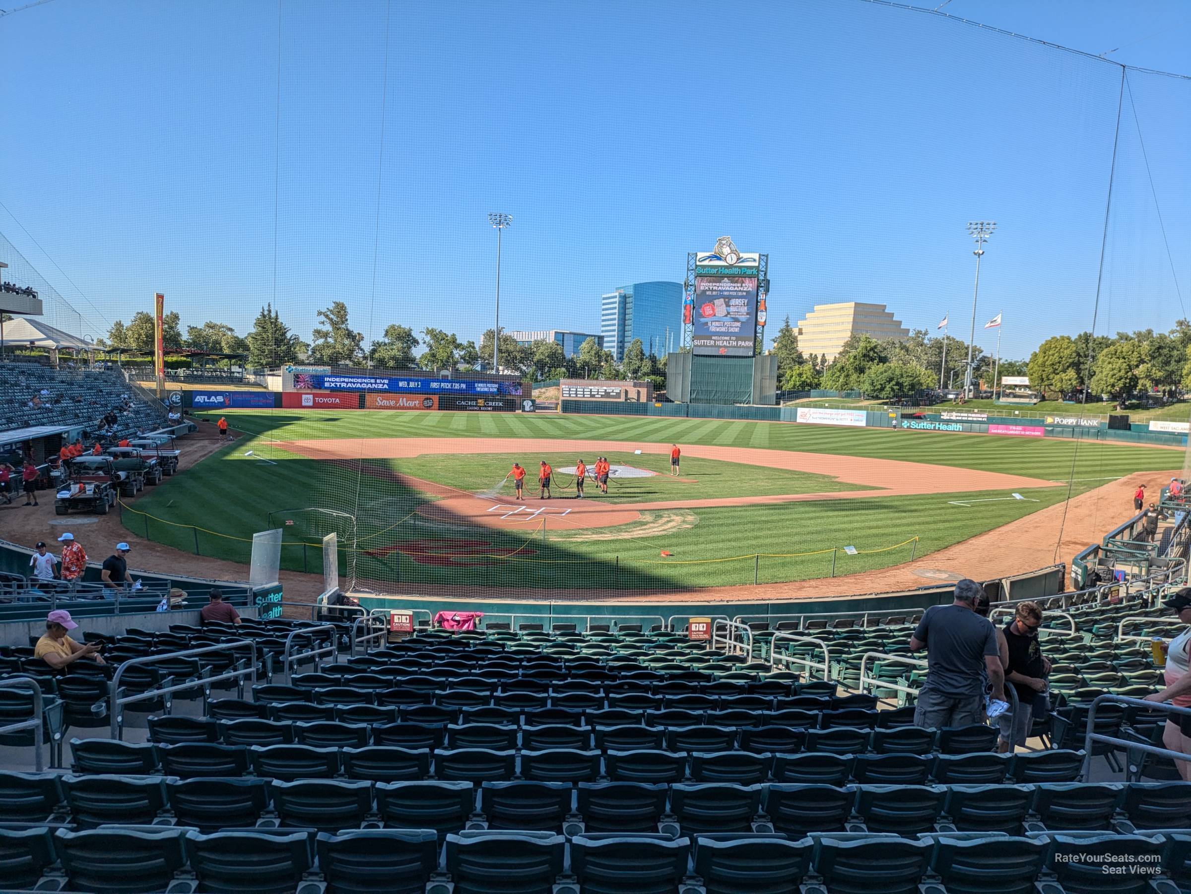 view from senate 111 row 20 seat view - sutter health park