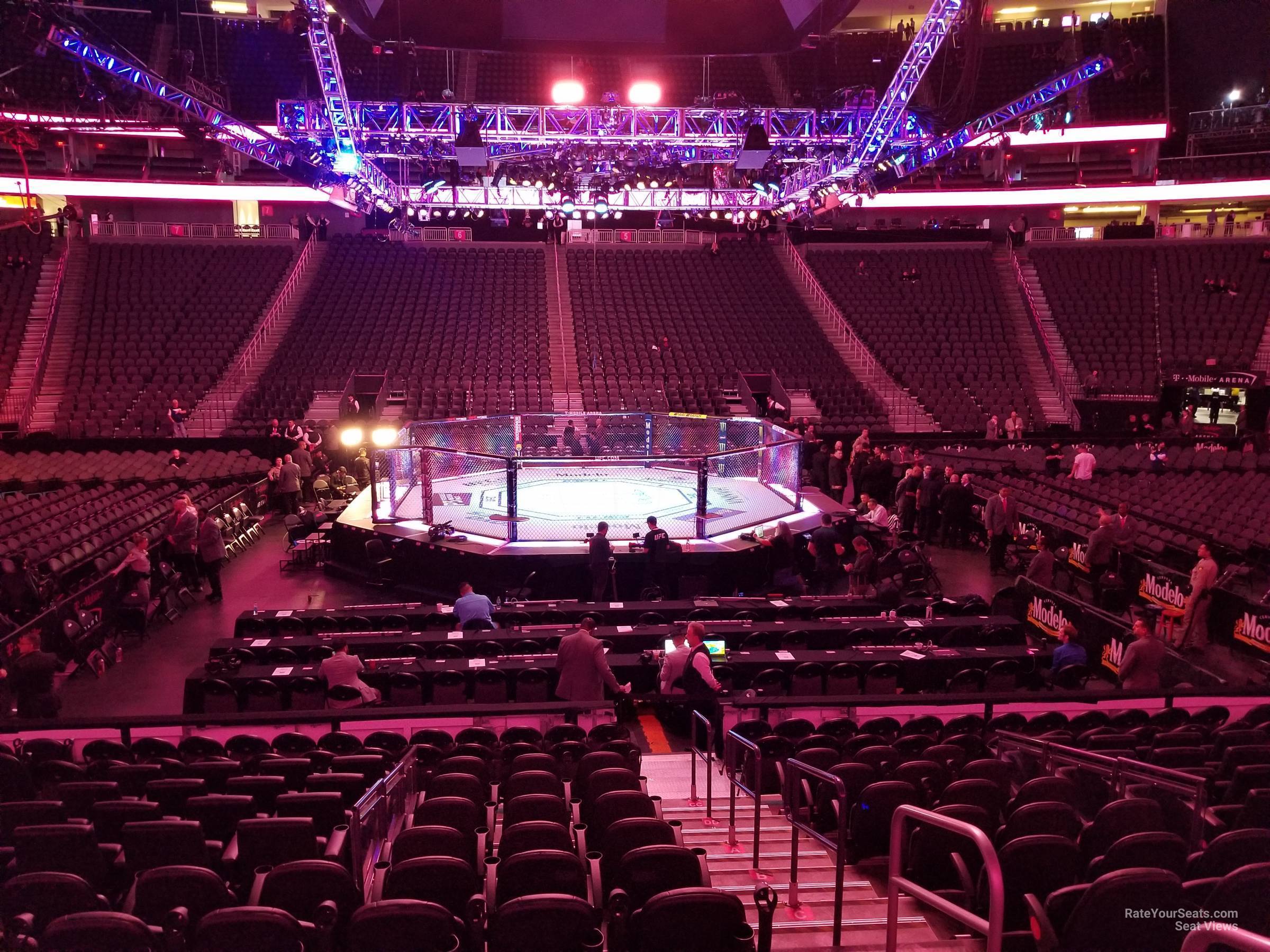 section 15, row j seat view  for fighting - t-mobile arena