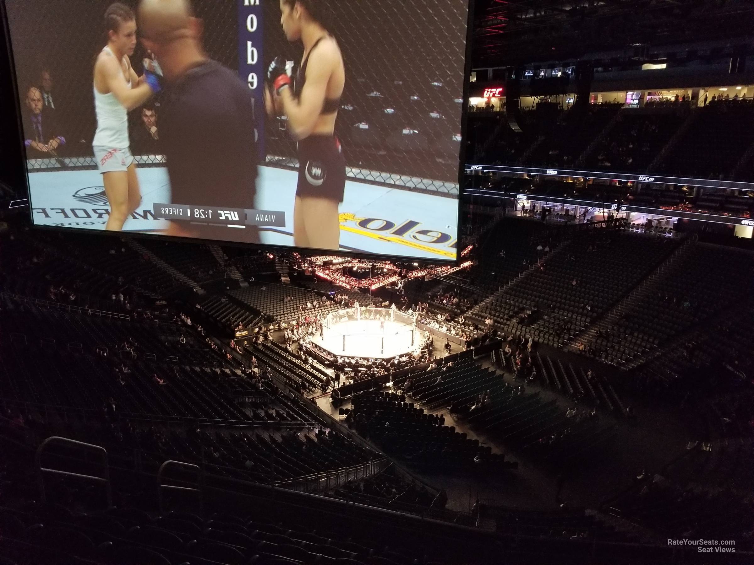 section 210, row j seat view  for fighting - t-mobile arena
