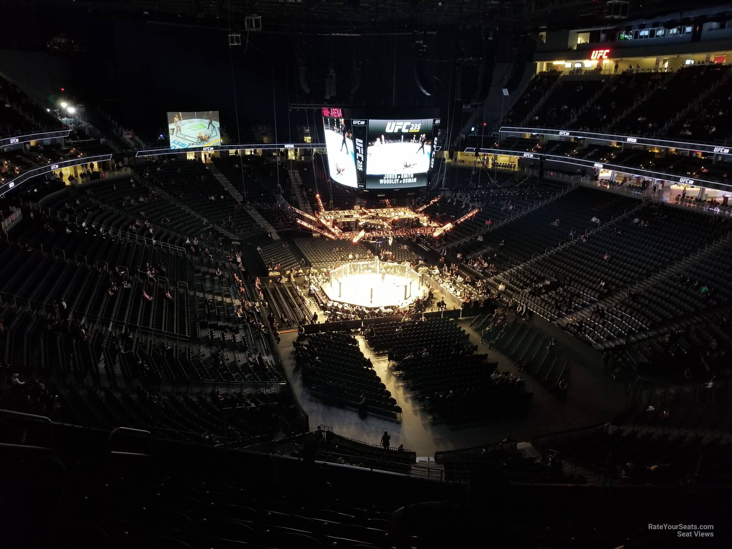 section 212, row j seat view  for fighting - t-mobile arena