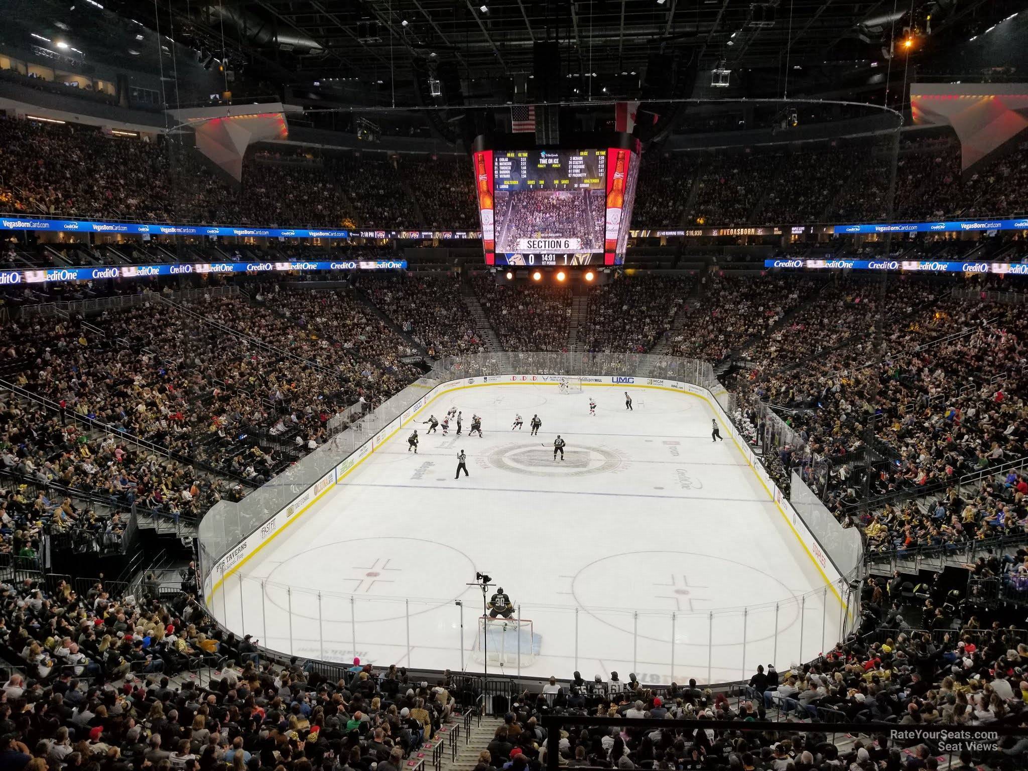 section 101, row b seat view  for hockey - t-mobile arena