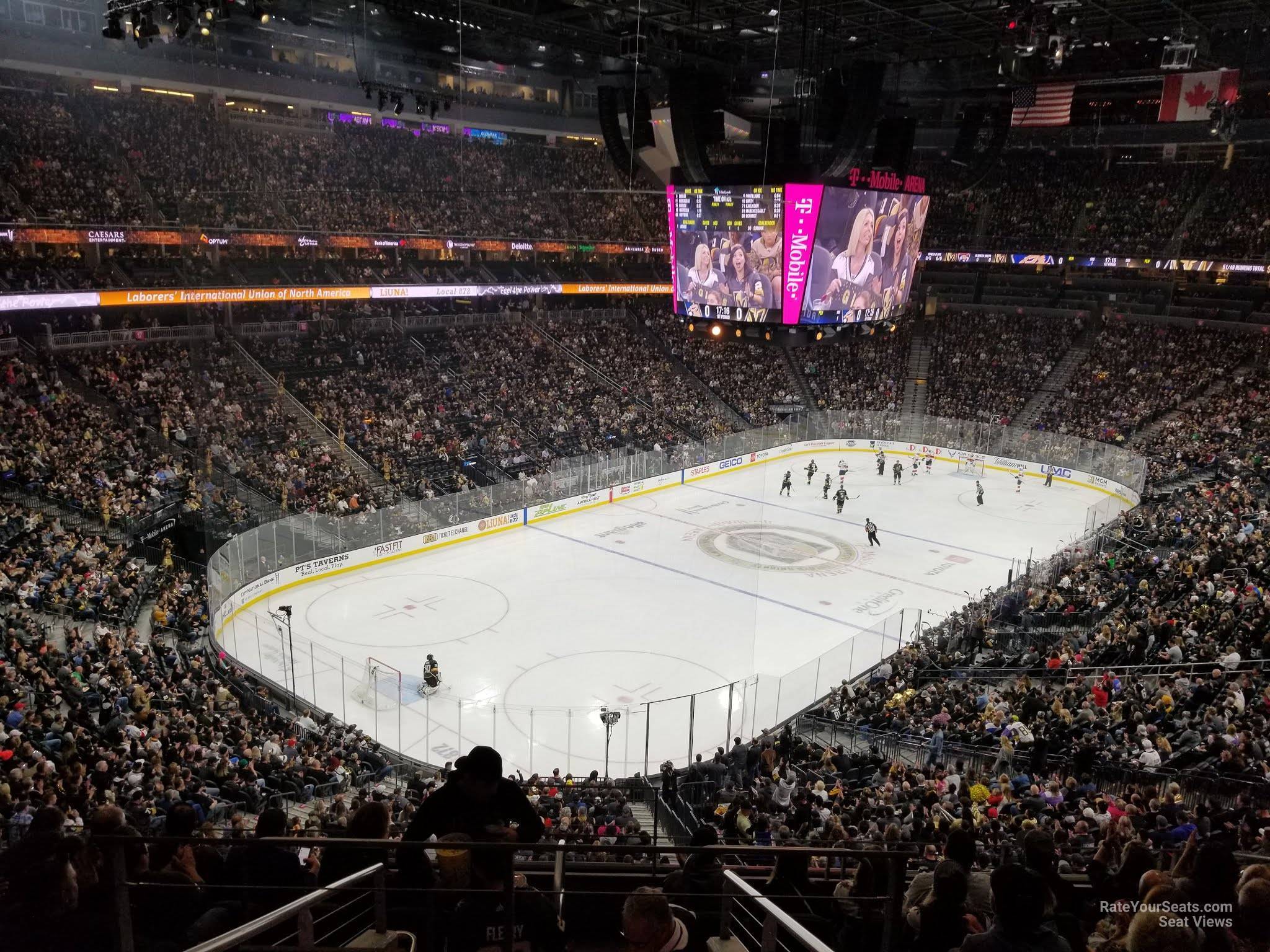 section 104, row m seat view  for hockey - t-mobile arena