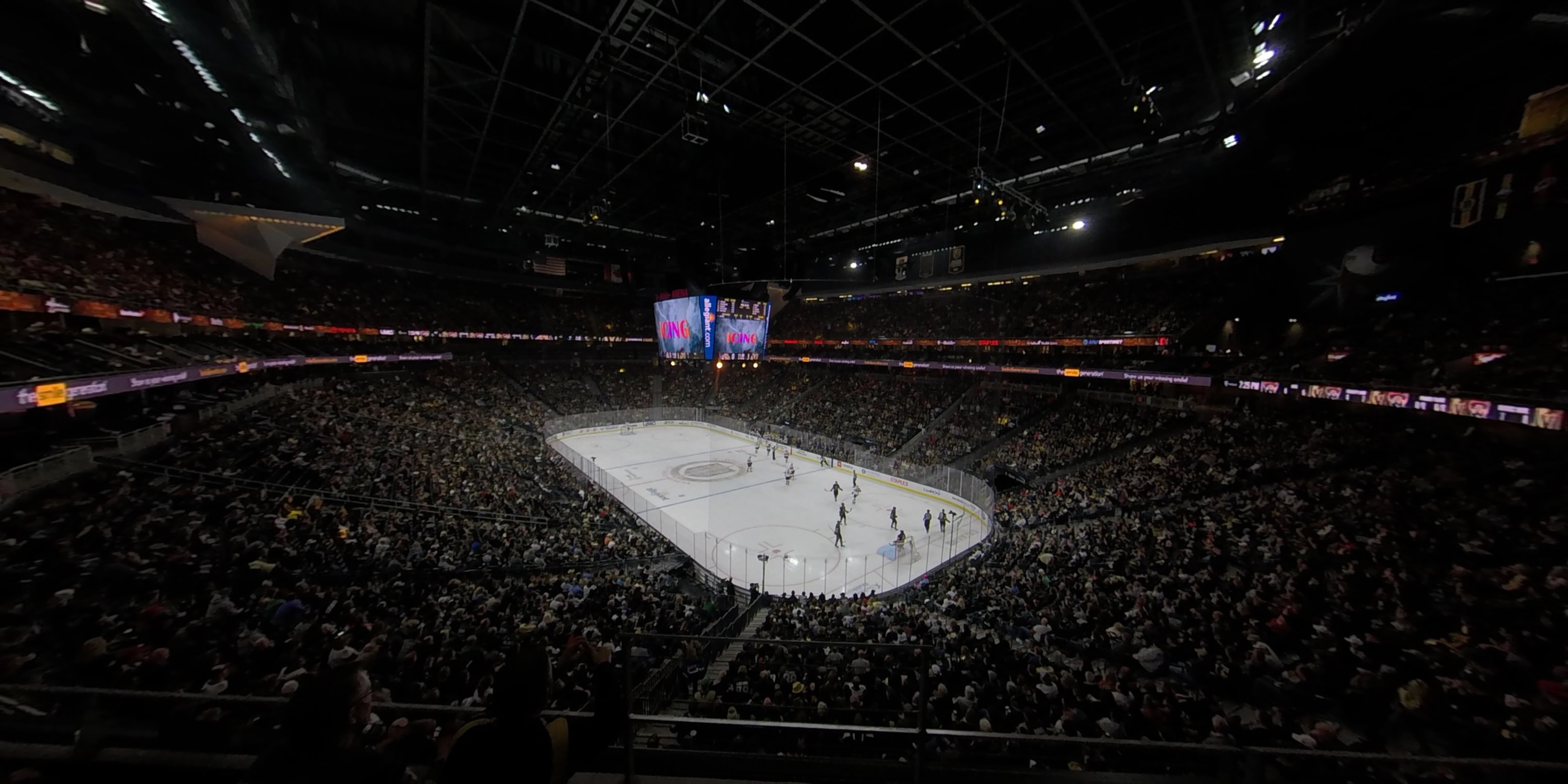 section 117 panoramic seat view  for hockey - t-mobile arena