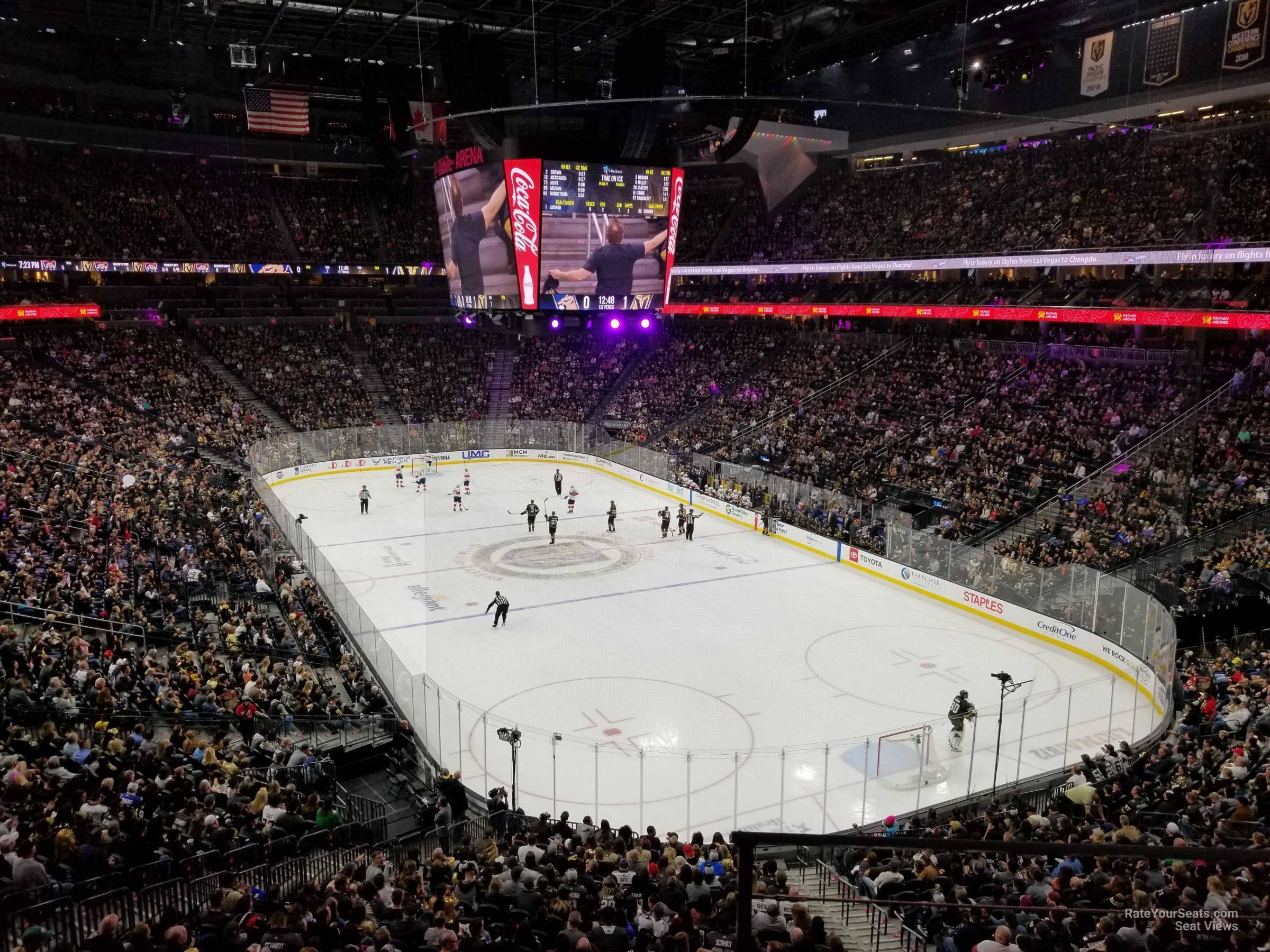 section 118, row b seat view  for hockey - t-mobile arena