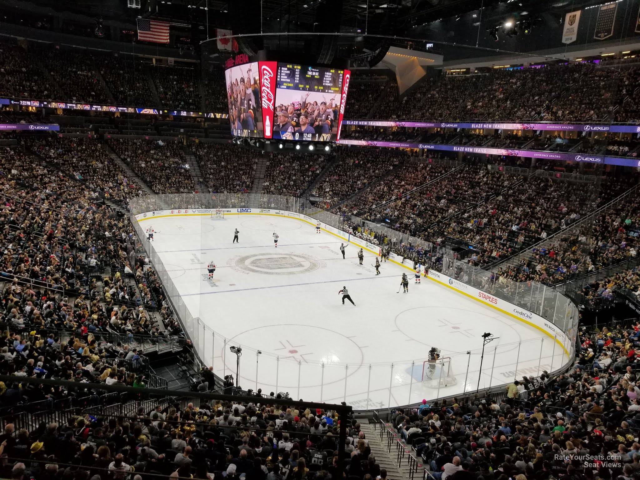 section 119, row b seat view  for hockey - t-mobile arena