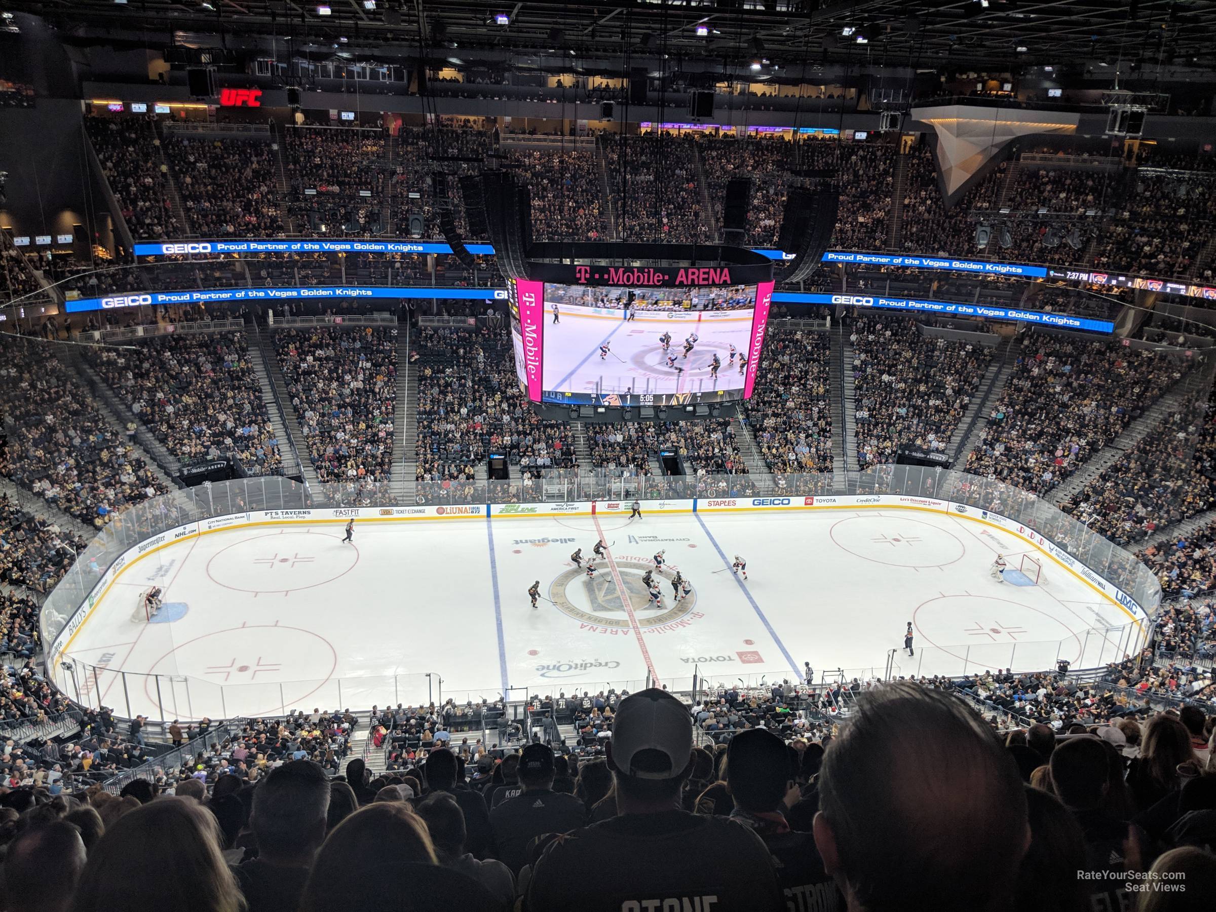 section 204, row r seat view  for hockey - t-mobile arena