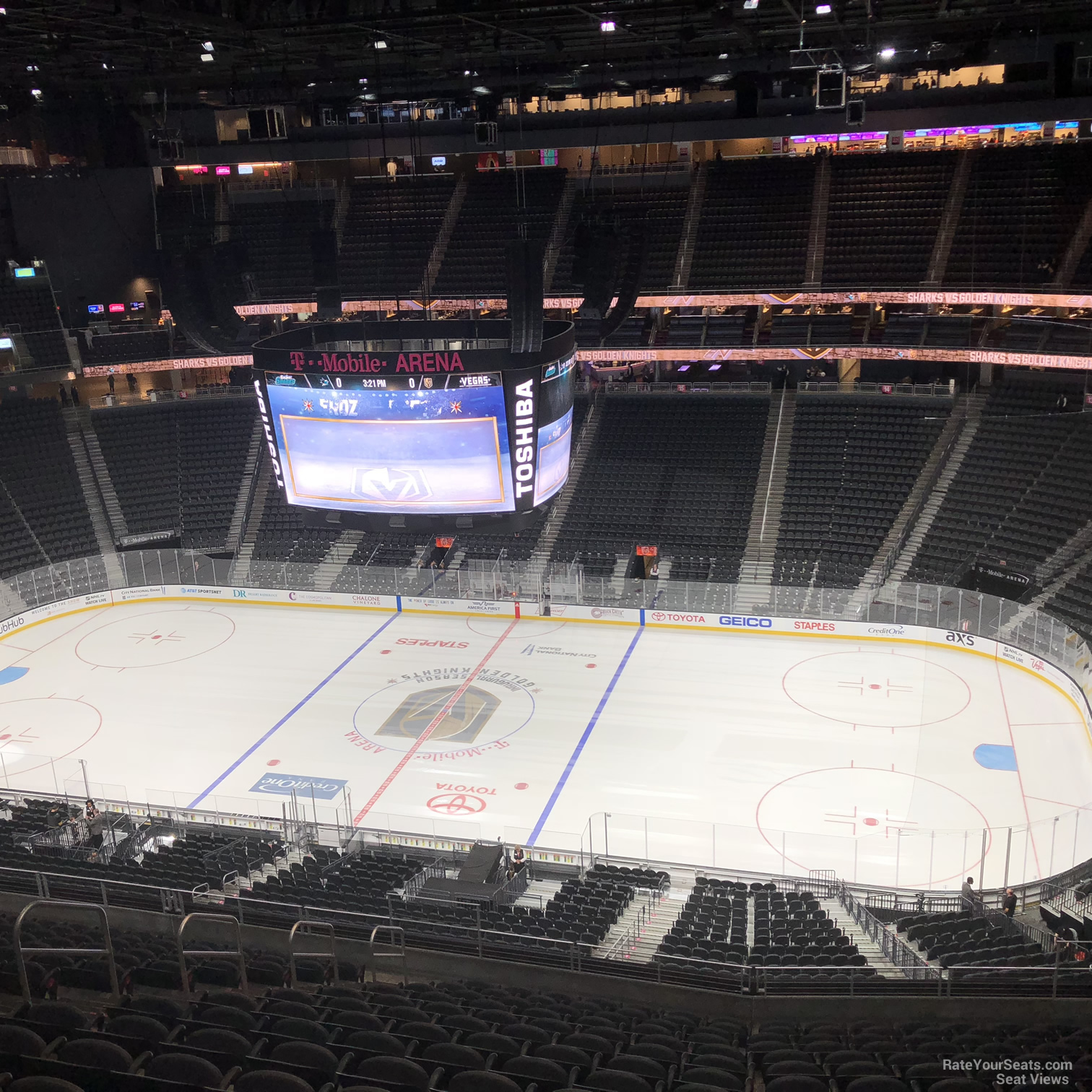 T Mobile Arena Hockey Section 207 Row Q on 10 1 2017f