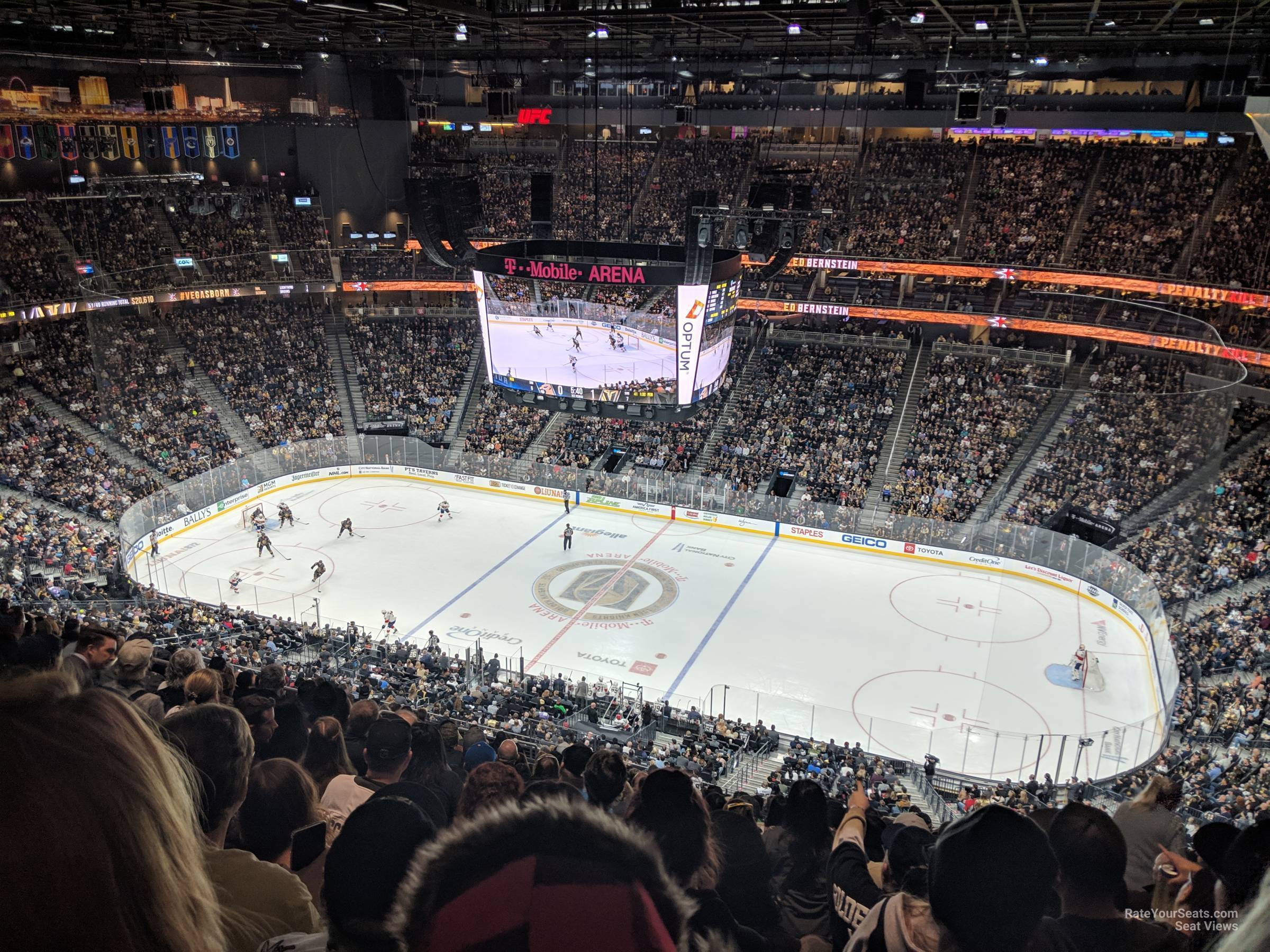 section 207, row r seat view  for hockey - t-mobile arena