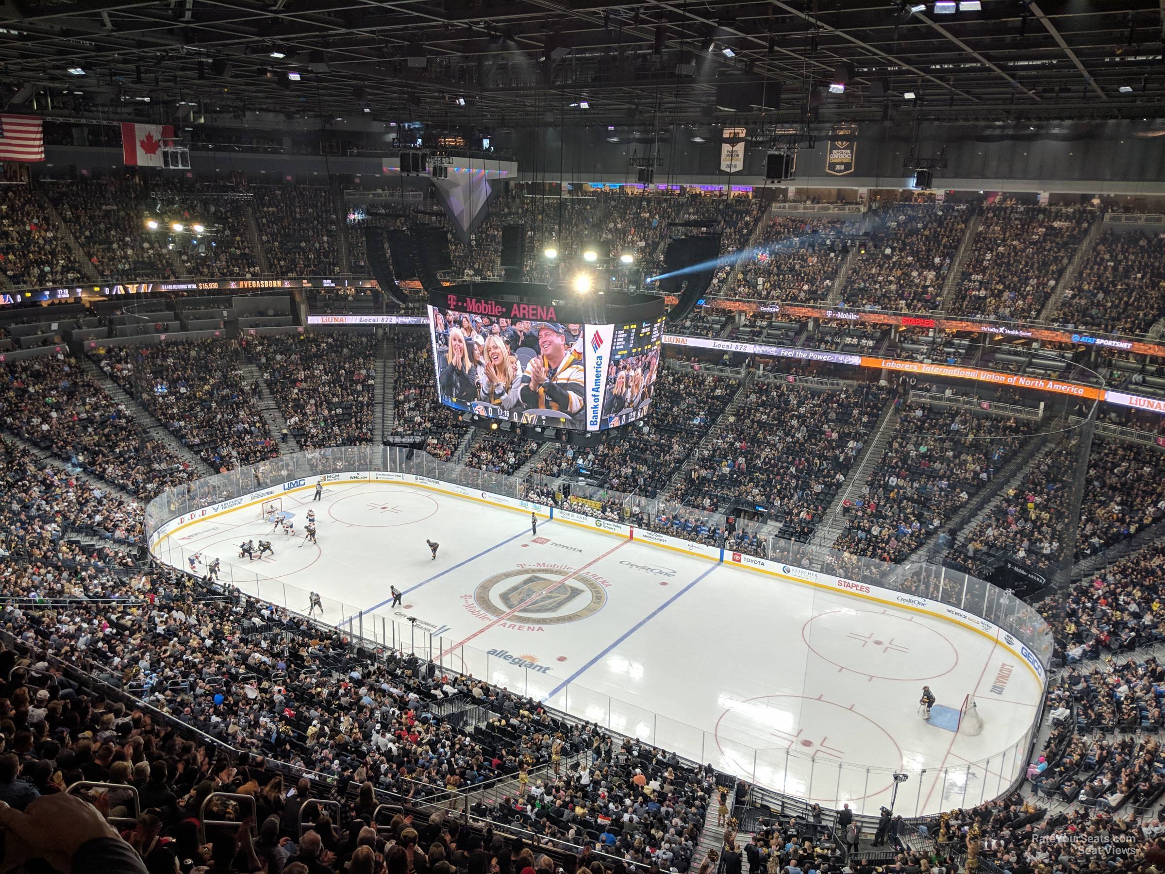 section 226, row r seat view  for hockey - t-mobile arena