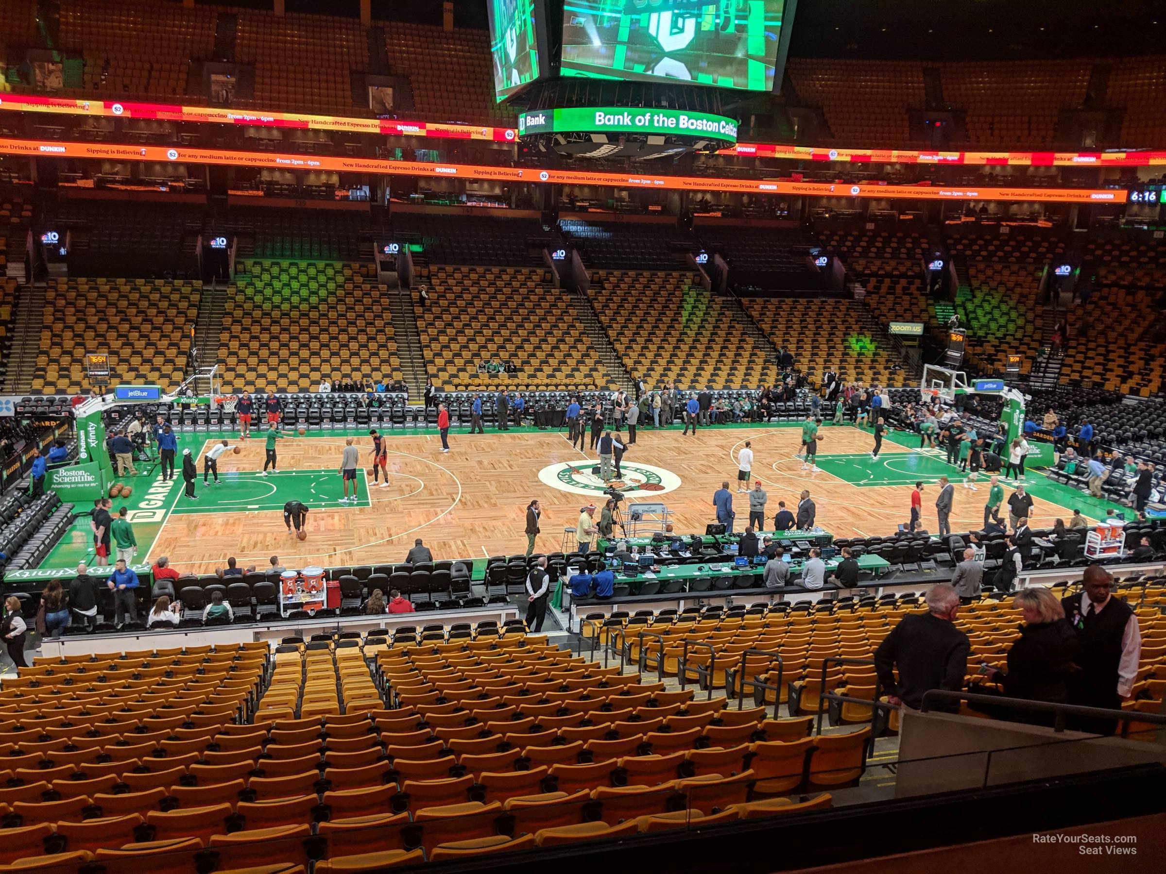 section 113, row a seat view  for basketball - td garden