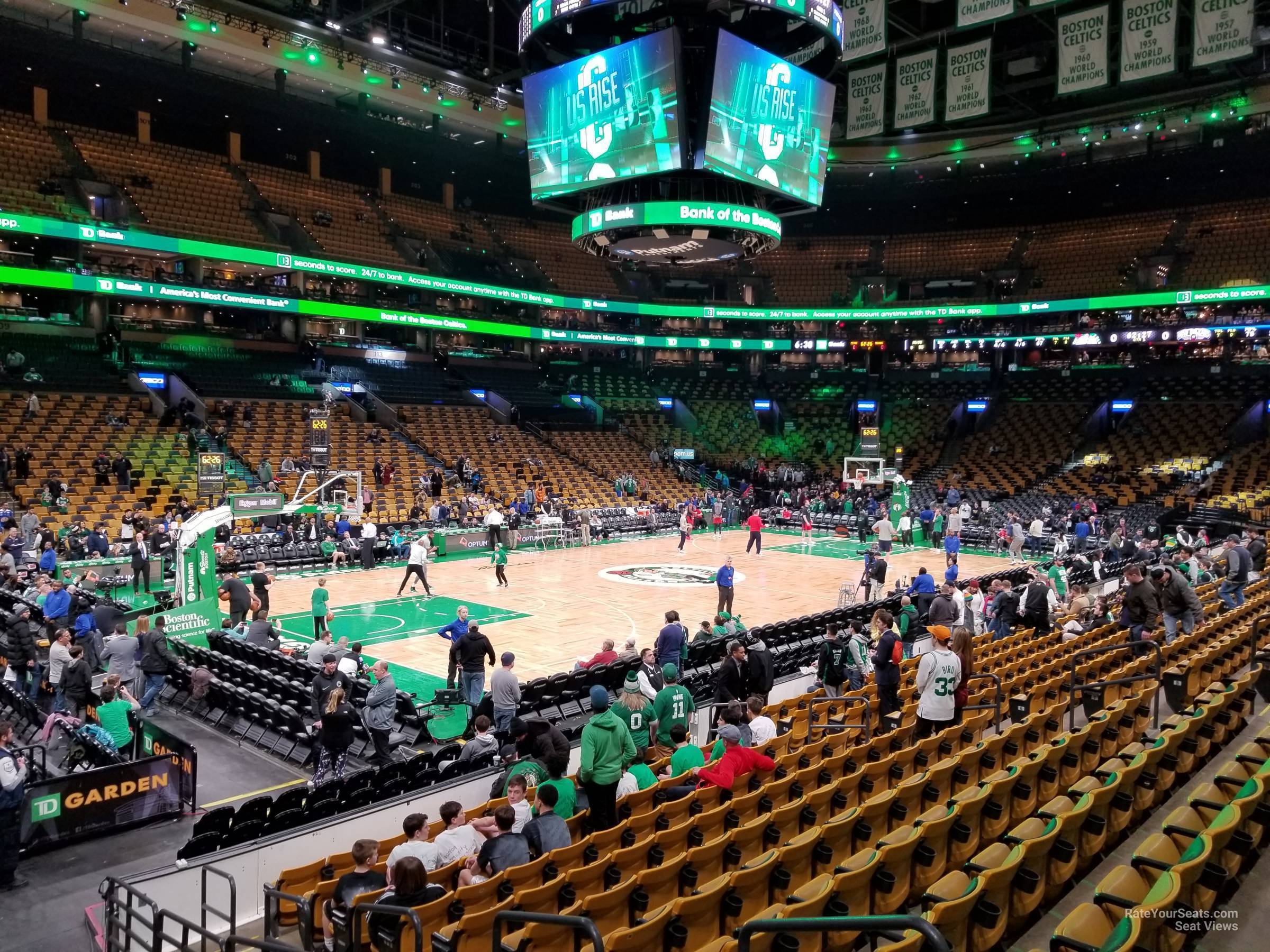 loge 15, row 13 seat view  for basketball - td garden