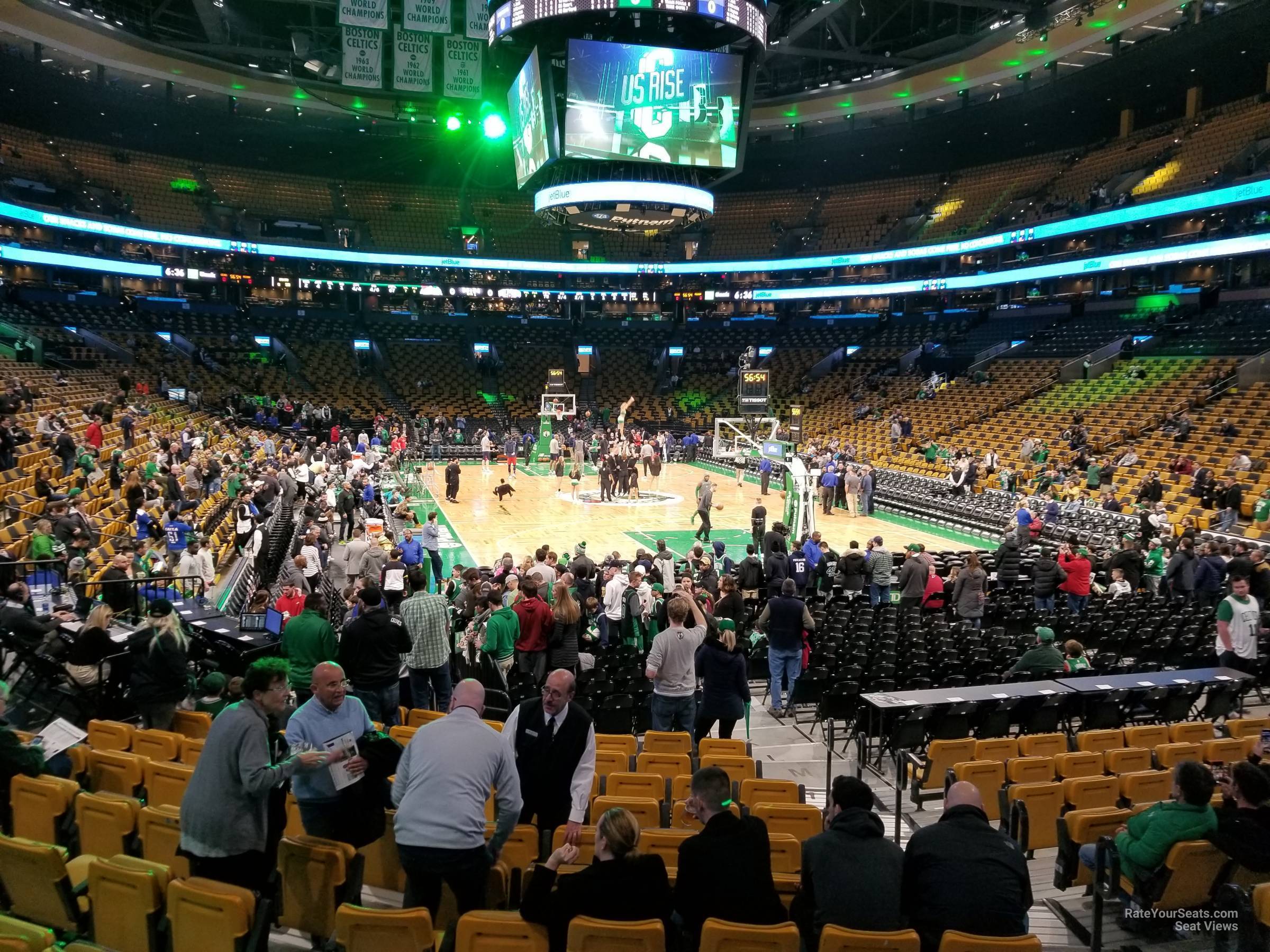 loge 18, row 13 seat view  for basketball - td garden