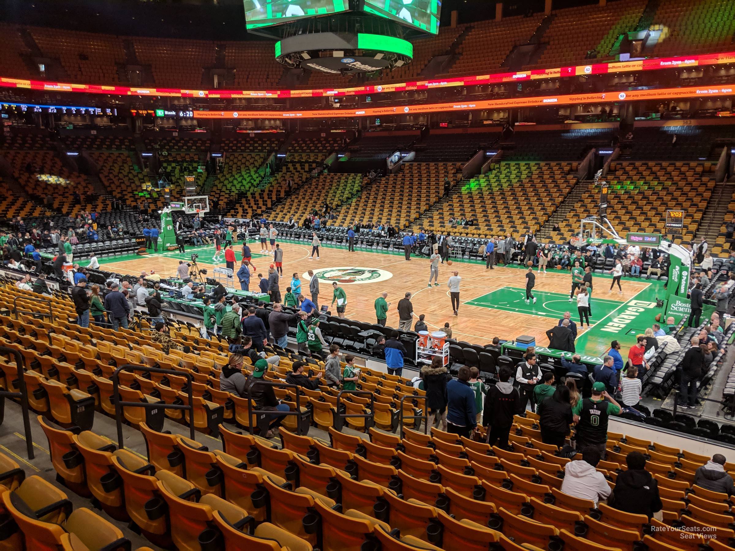 loge 21, row 16 seat view  for basketball - td garden