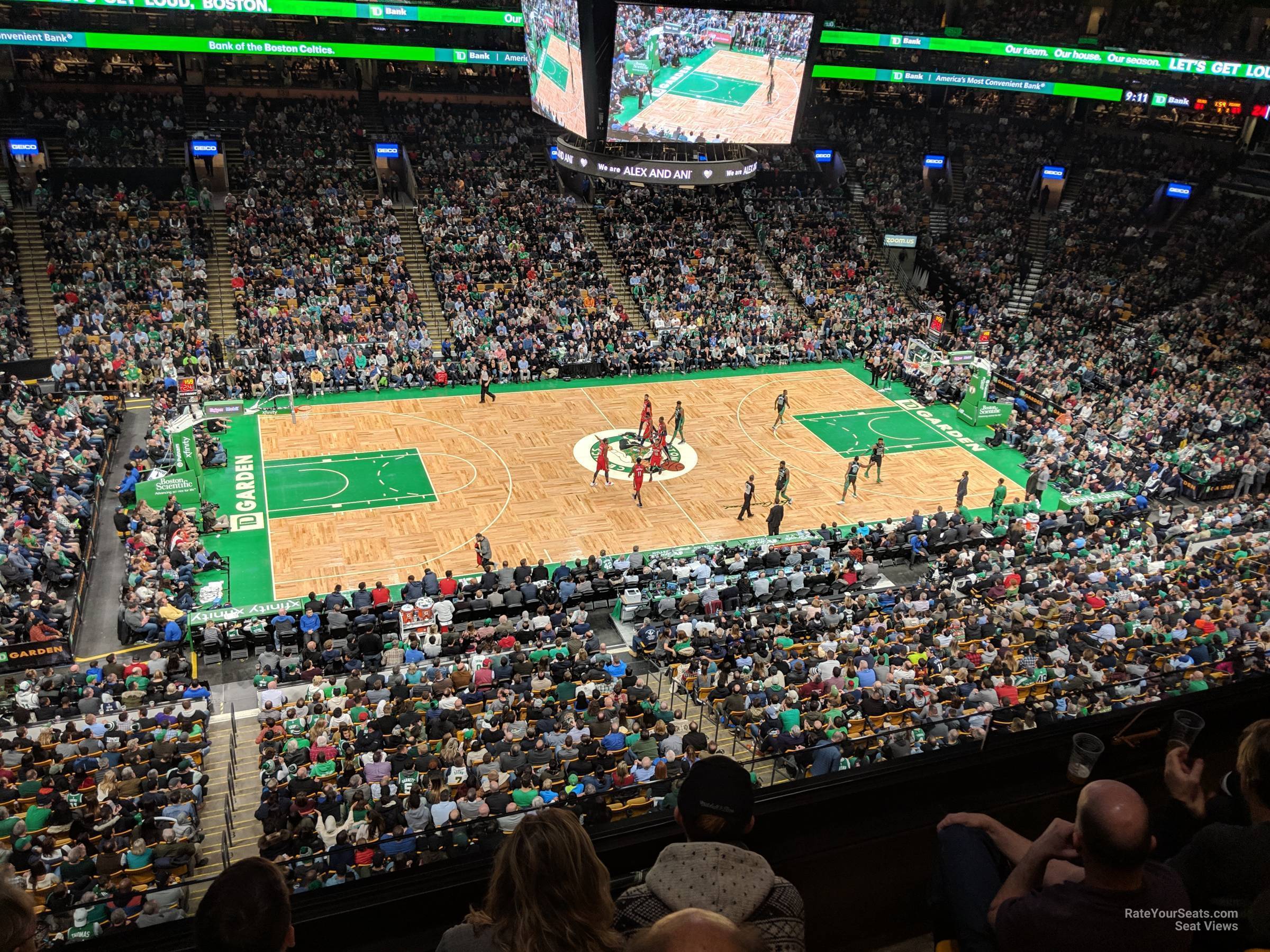 section 302, row 3 seat view  for basketball - td garden
