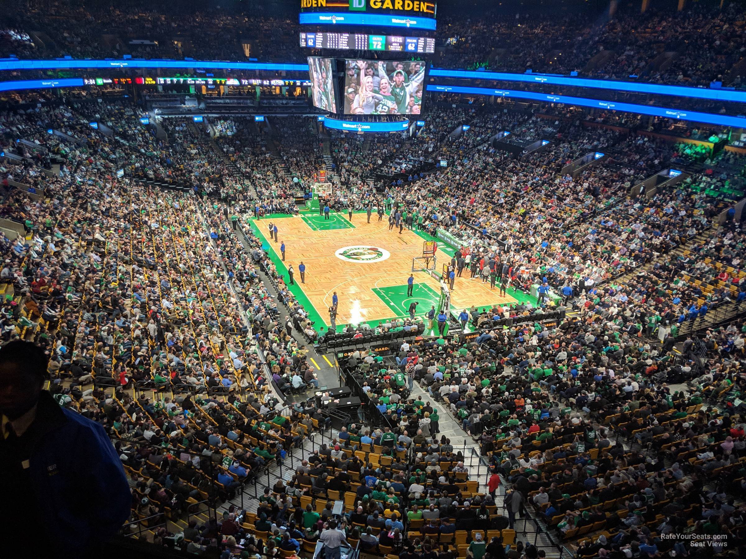 section 310, row 3 seat view  for basketball - td garden