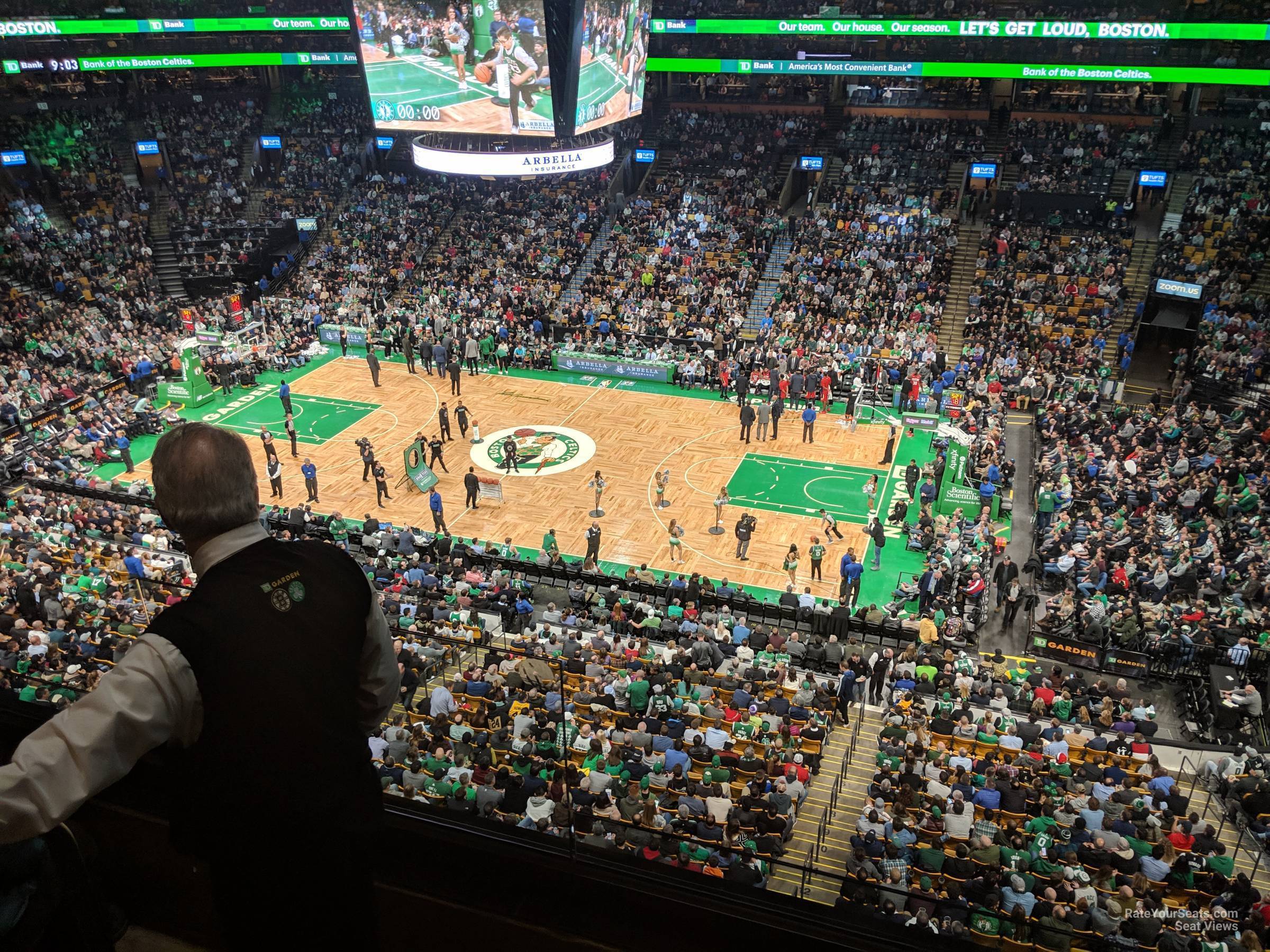 section 314, row 3 seat view  for basketball - td garden