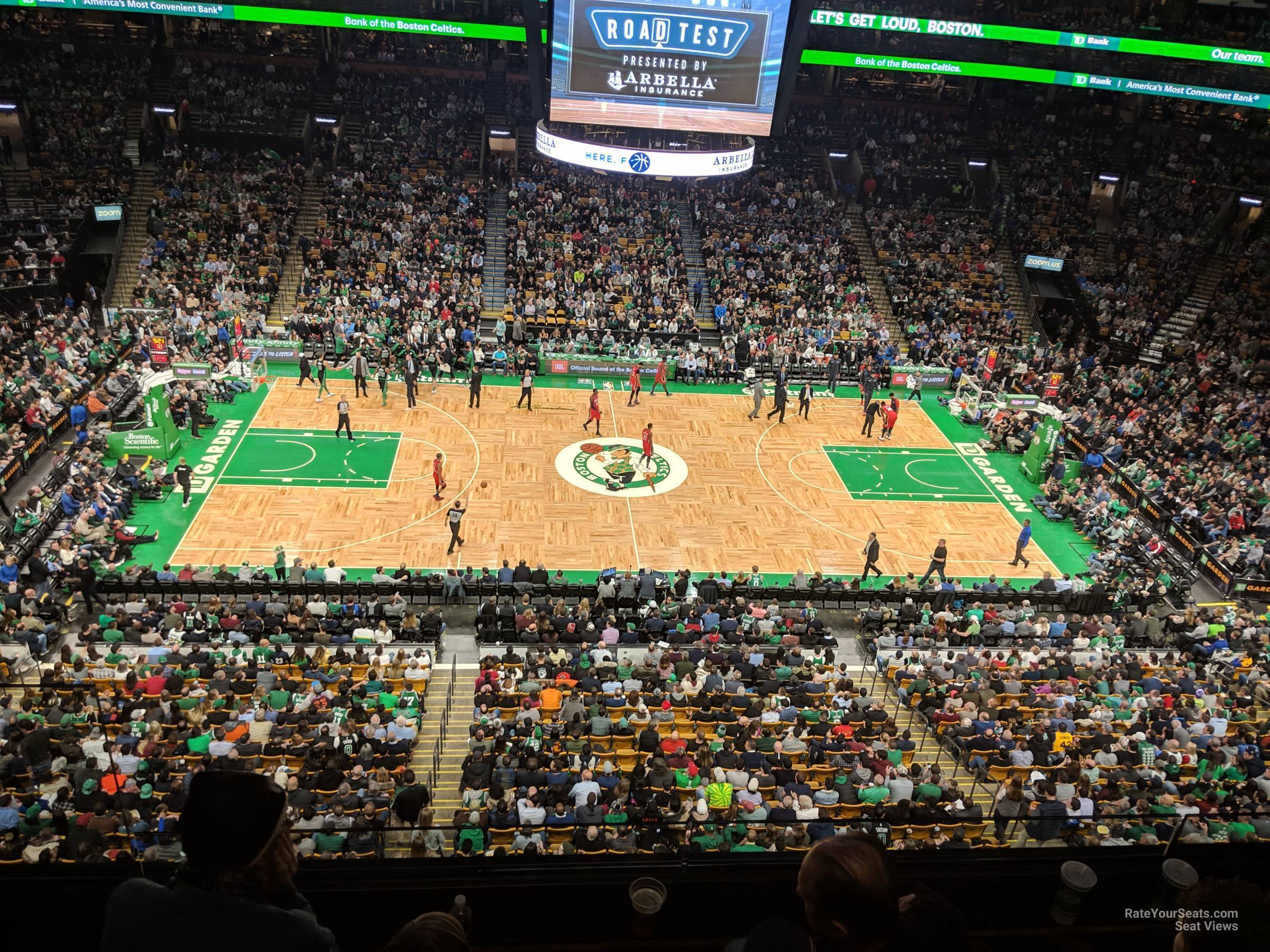 section 316, row 3 seat view  for basketball - td garden