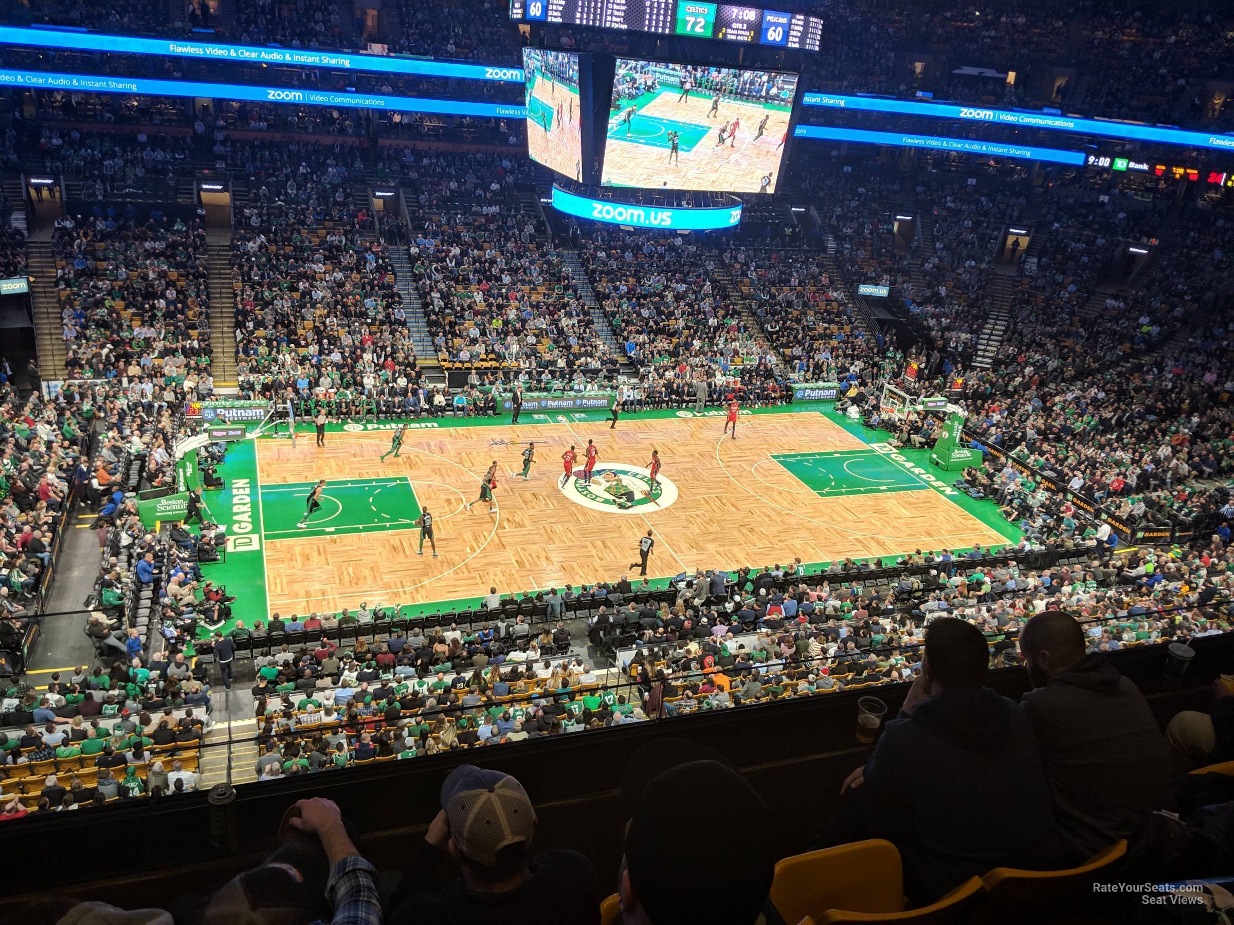 section 317, row 3 seat view  for basketball - td garden