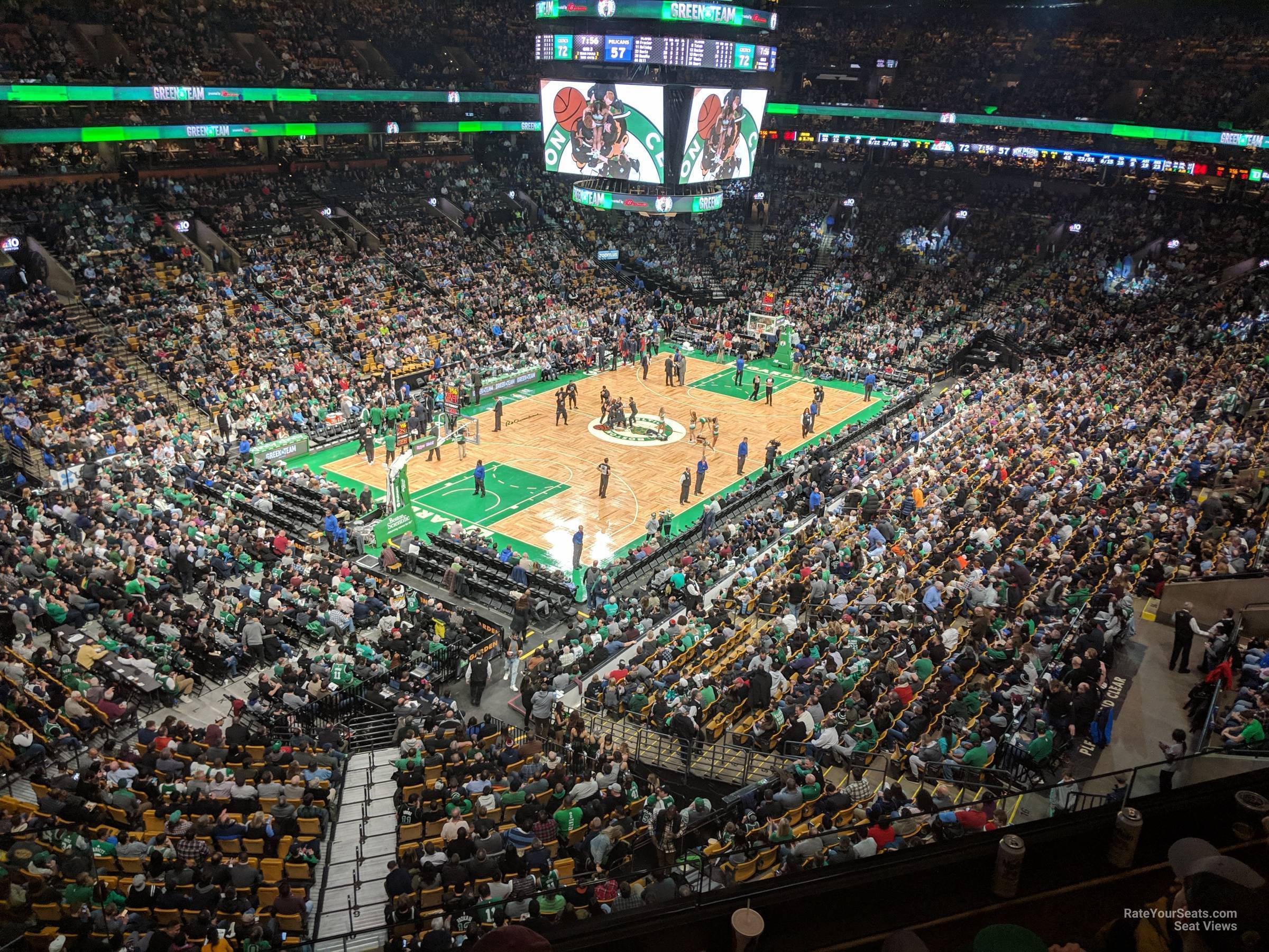 section 320, row 3 seat view  for basketball - td garden