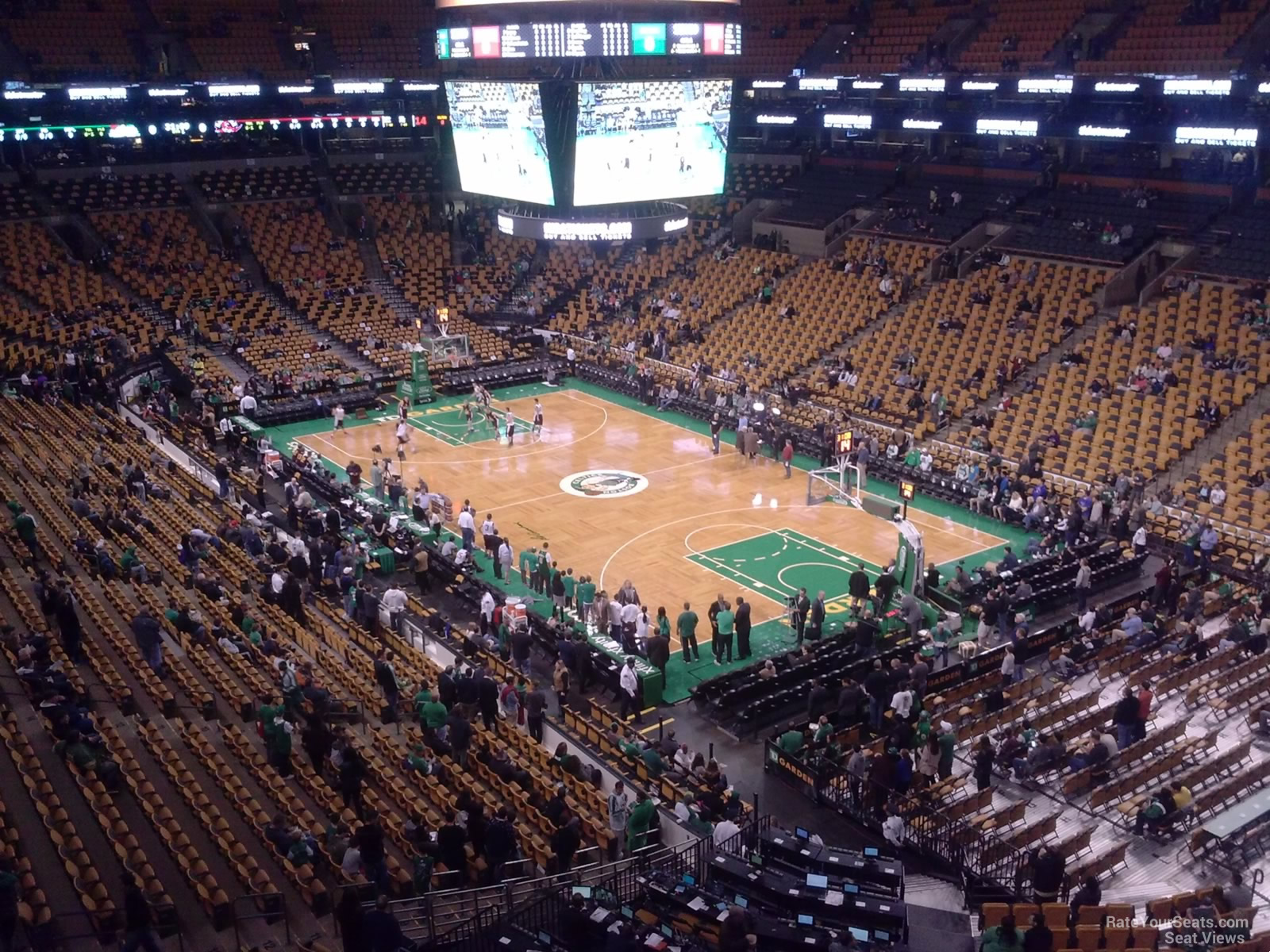 section 326, row 9 seat view  for basketball - td garden