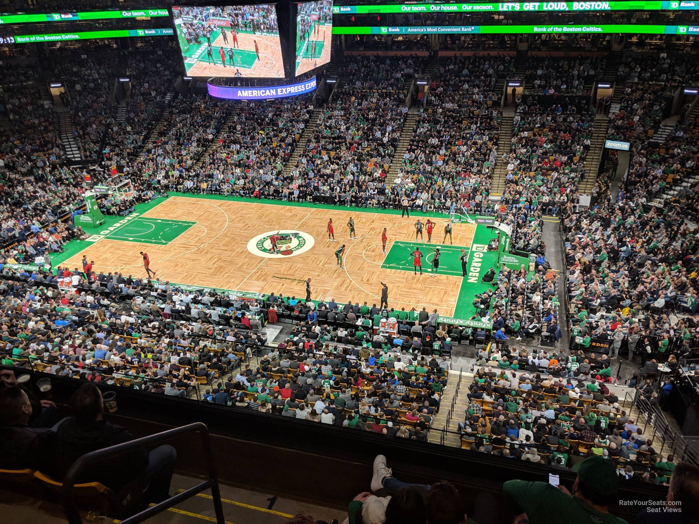 section 329, row 3 seat view  for basketball - td garden