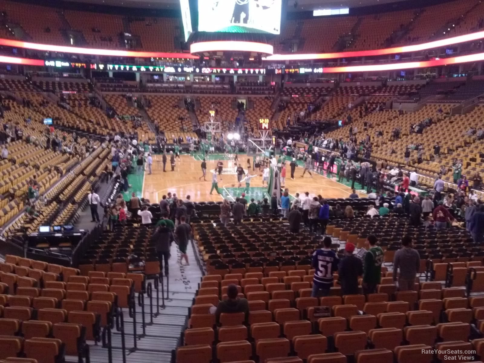 loge 7, row 10 seat view  for basketball - td garden