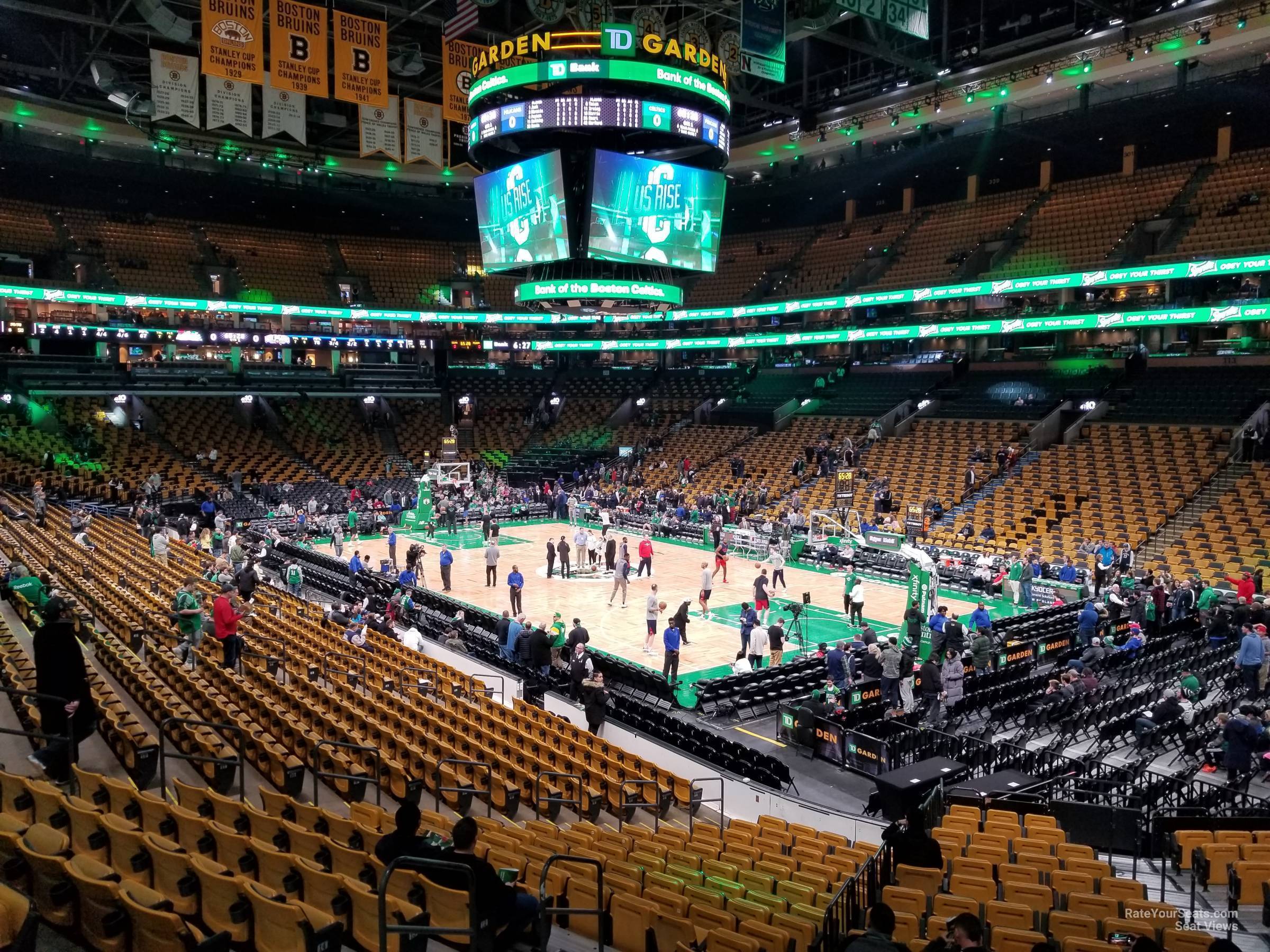 loge 9, row 20 seat view  for basketball - td garden