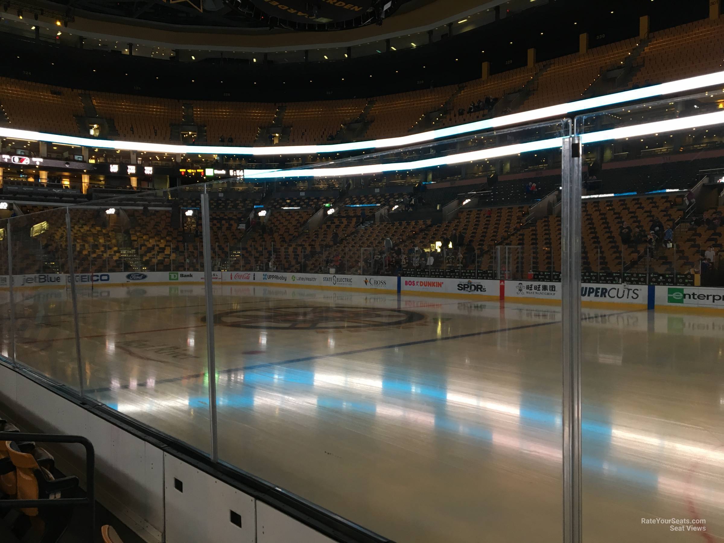loge 10, row 3 seat view  for hockey - td garden